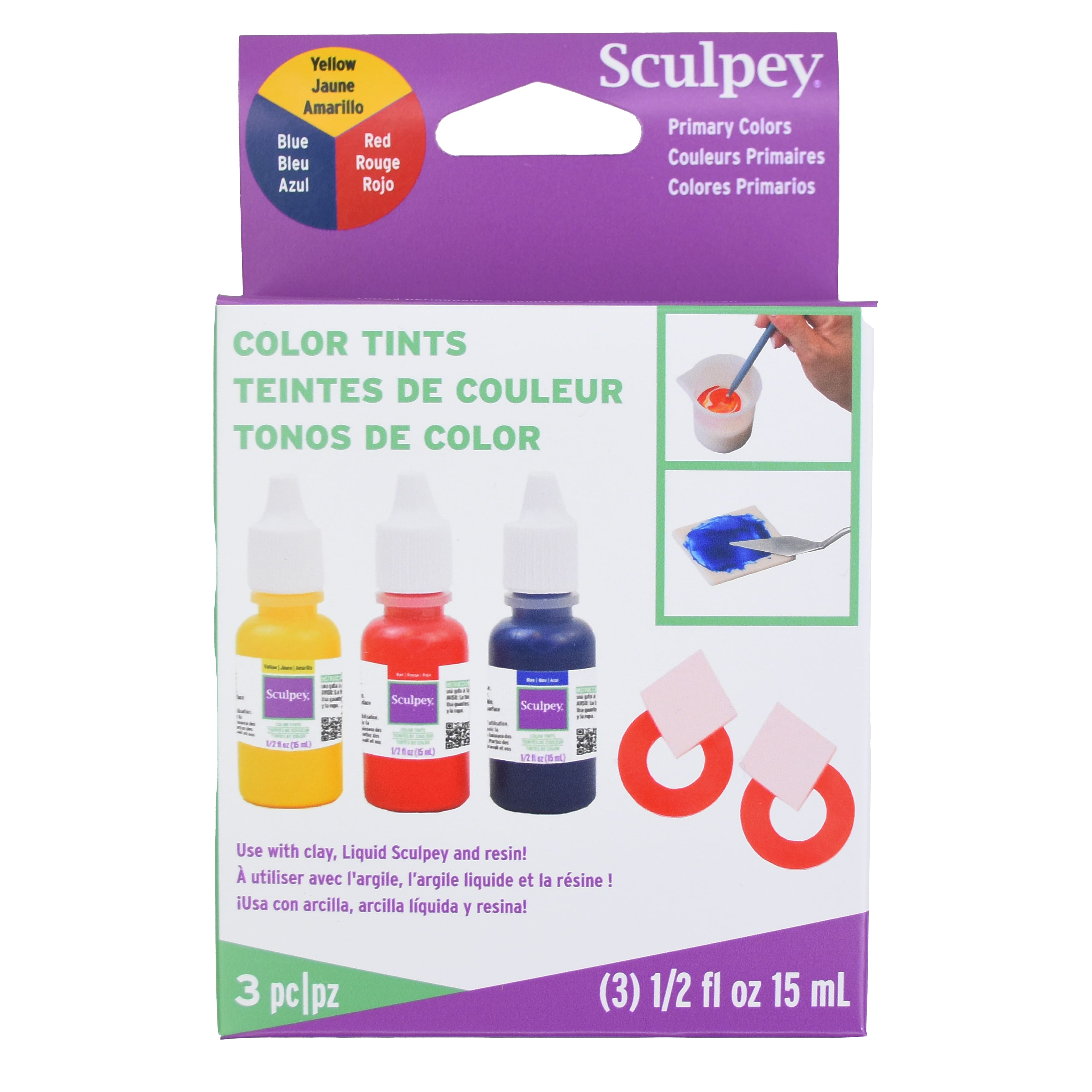 Sculpey® 1/2oz. Primary Color Tints, 3ct.