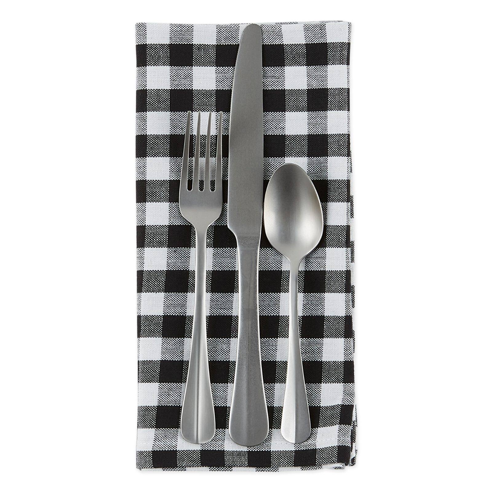 DII&#xAE; Black &#x26; White Gingham Napkin, 4ct.