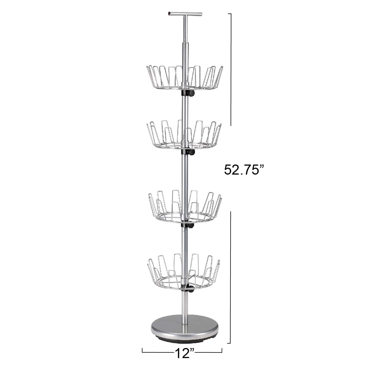 Household Essentials 4-Tier Revolving Shoe Tree