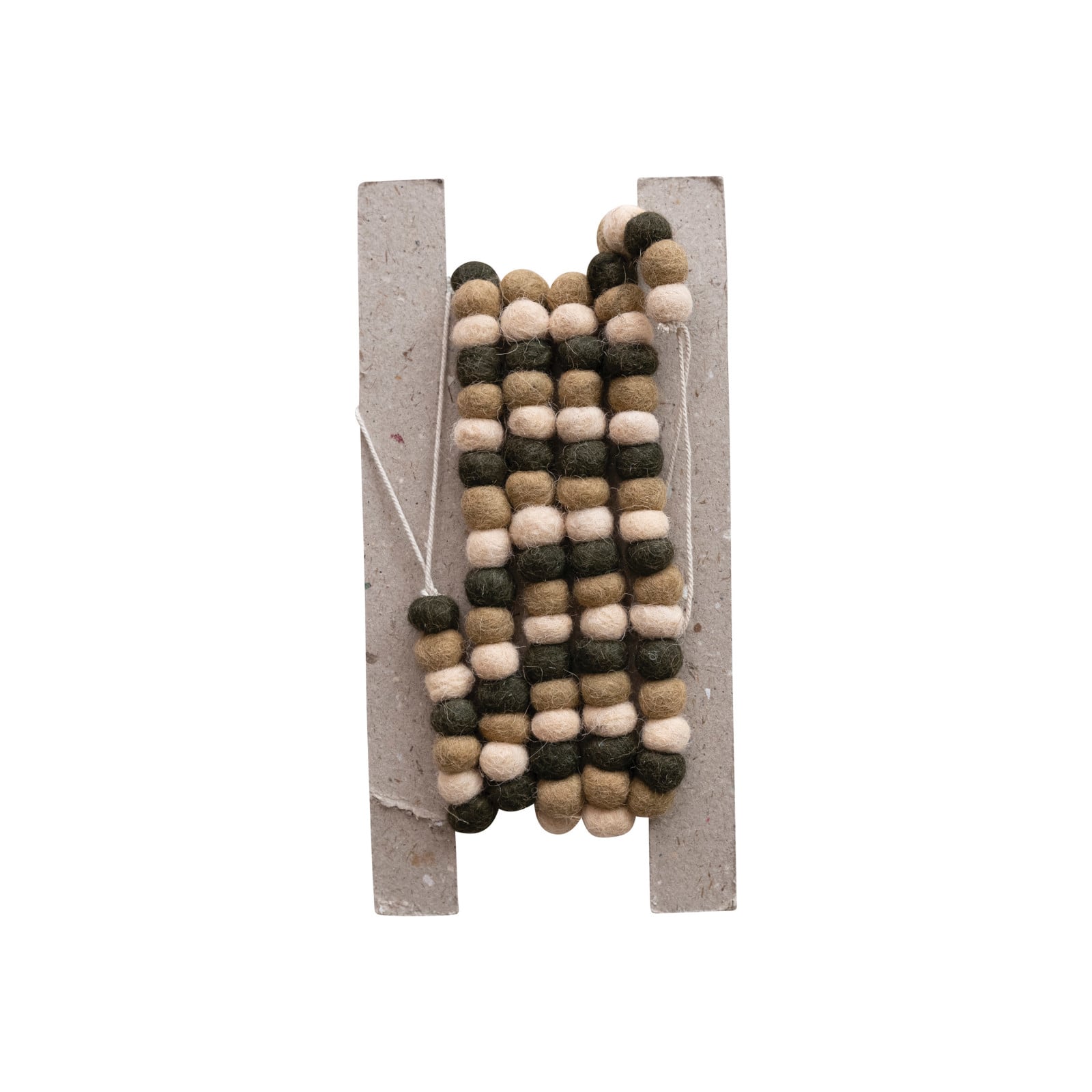 Hello Honey® 6ft. Cream & Brown Wool Felt Ball Garland