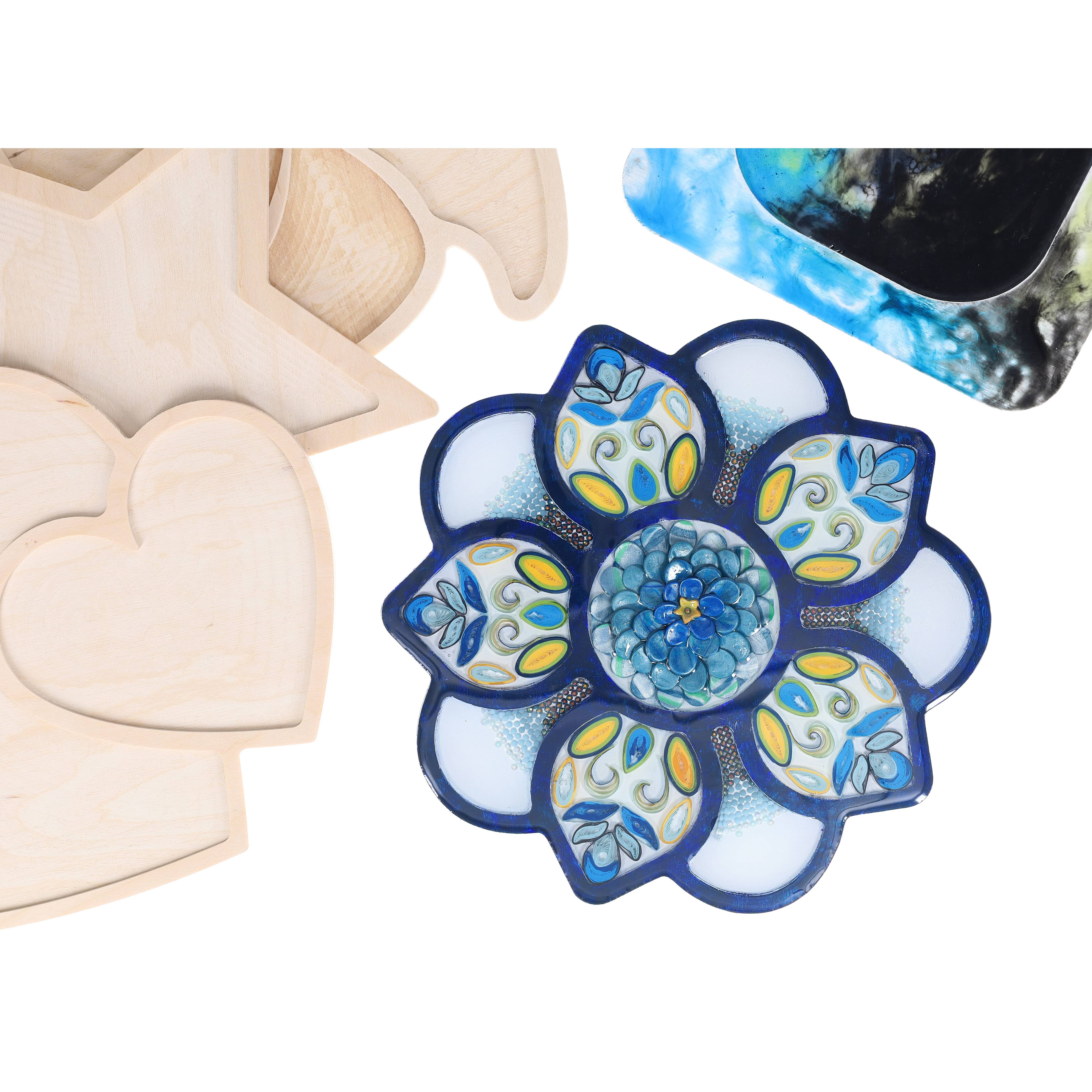 Leisure Arts® 10" Circle with Trio Welled Wood Surface