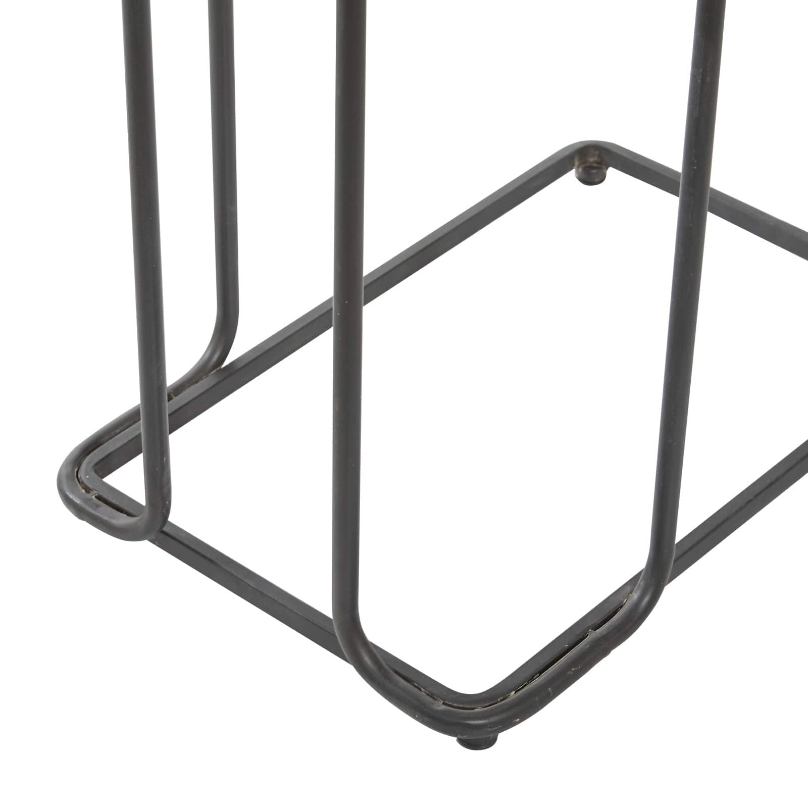 26" Beaded Edge Iron Accent Table