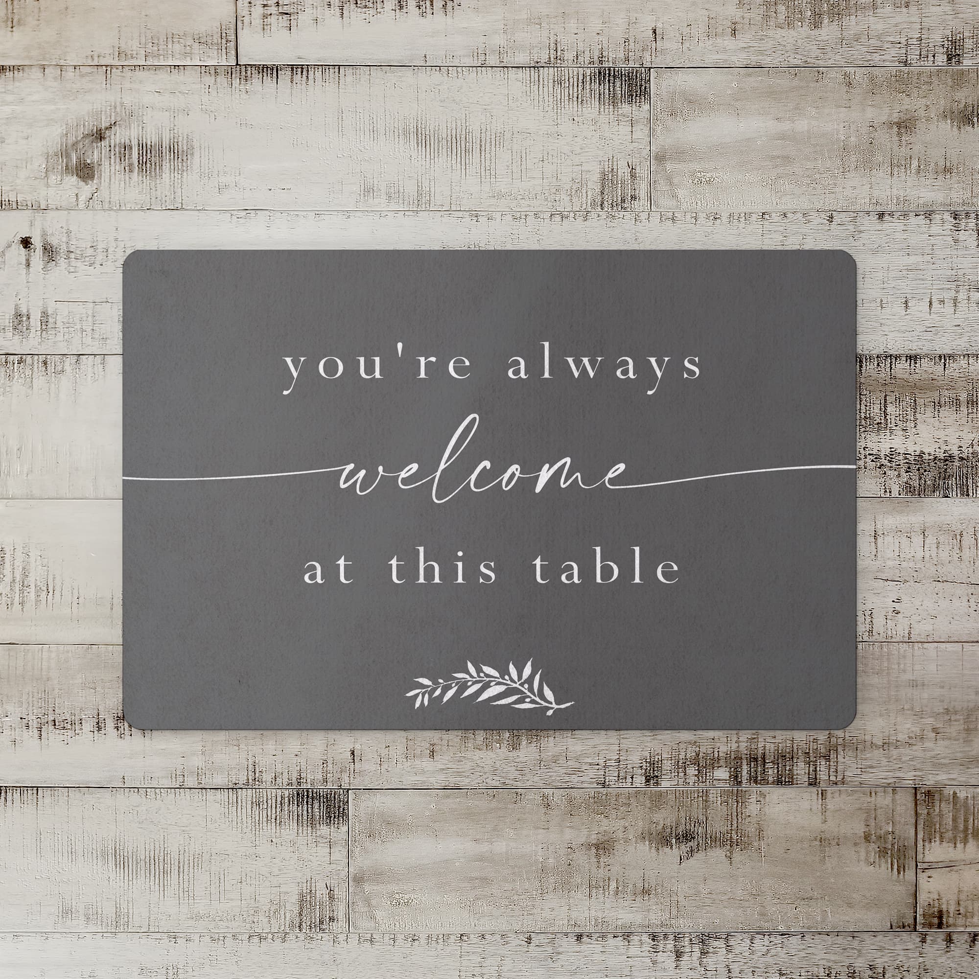 Always Welcome At This Table 18" x 27" Floor Mat
