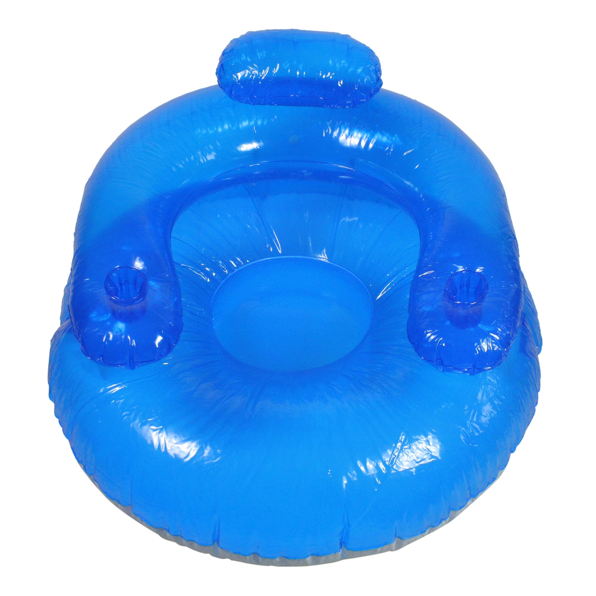 43&#x22; Inflatable Transparent Blue Swimming Pool Bubble Chair