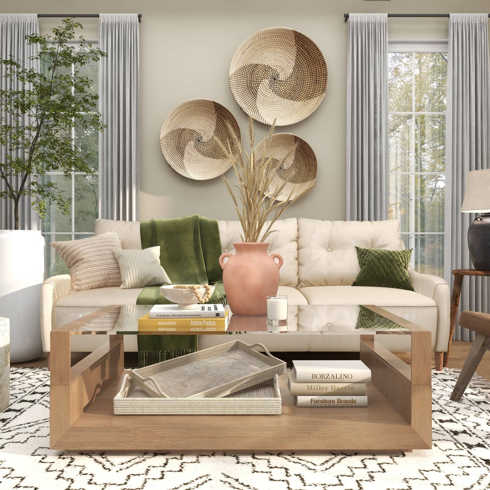 11" Orange Ceramic Terra Cotta Jug Vase with Handles