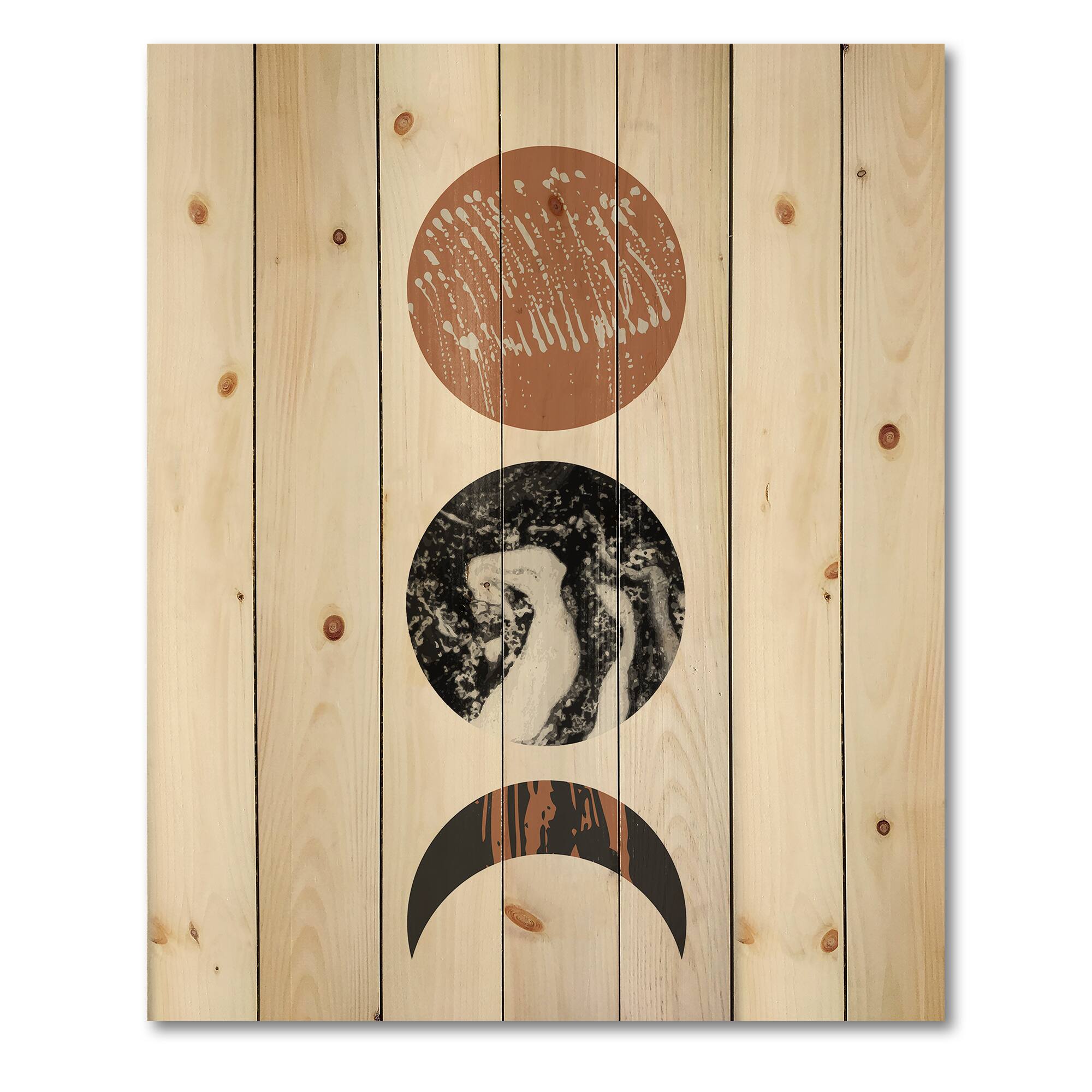 Designart - Retro Shapes Abstract Suns and Moons