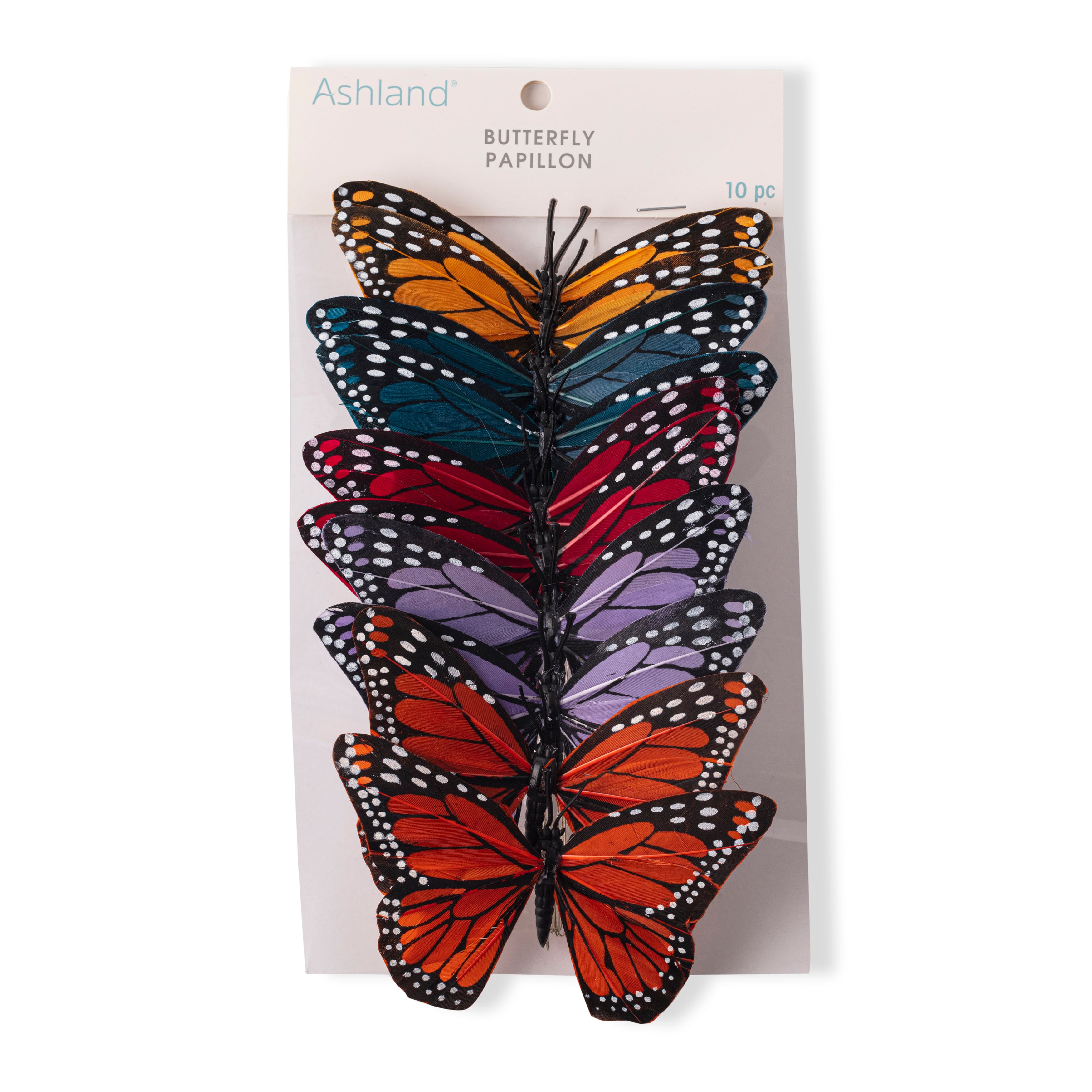 nature company butterfly wood hand painted  6 pieces 