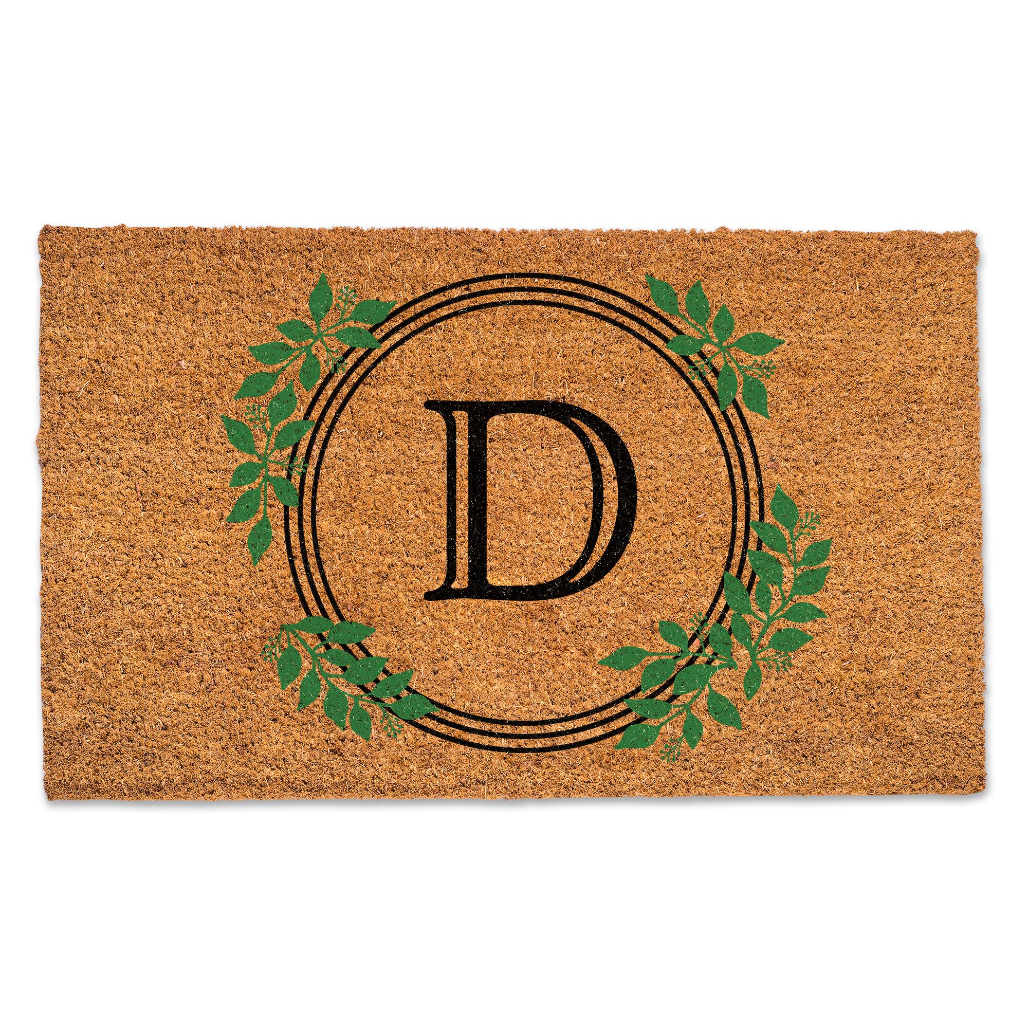 Laurel Circle Monogram Door Mat