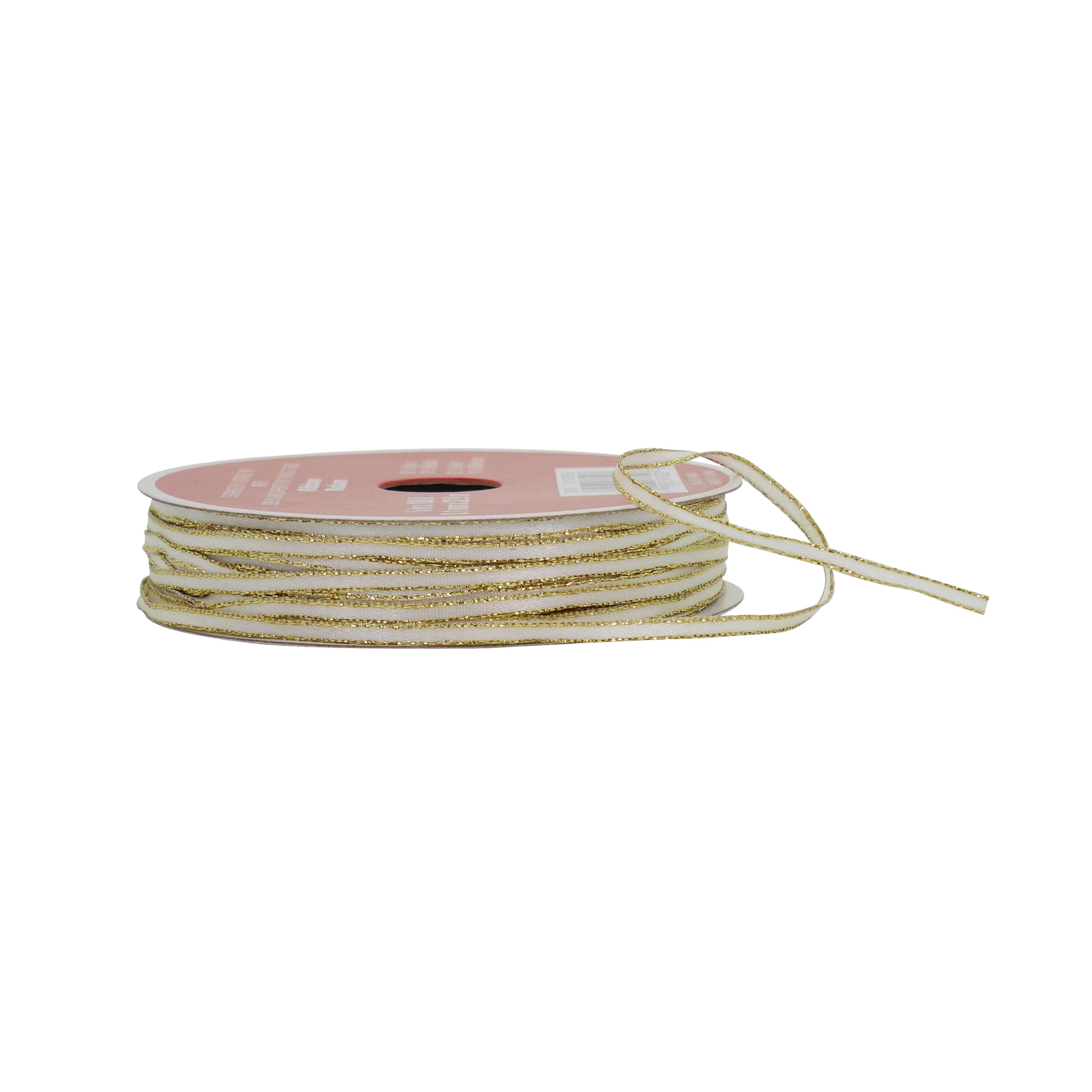 1/8&#x22; x 108ft. Champagne &#x26; Gold Ribbon by Celebrate It&#xAE;