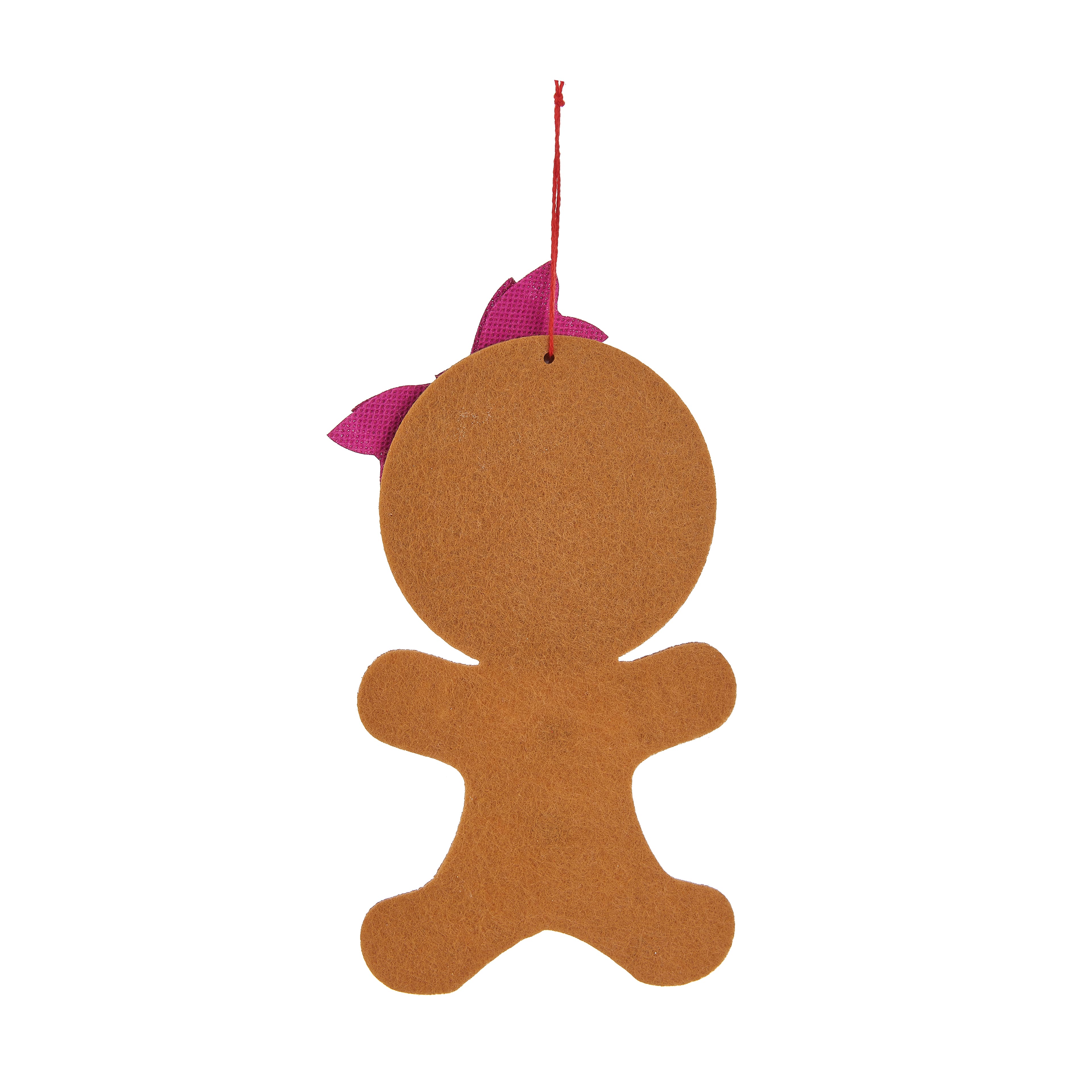 Gingerbread Girl Christmas Felt Frame Ornament by Studio D&#xE9;cor&#xAE;