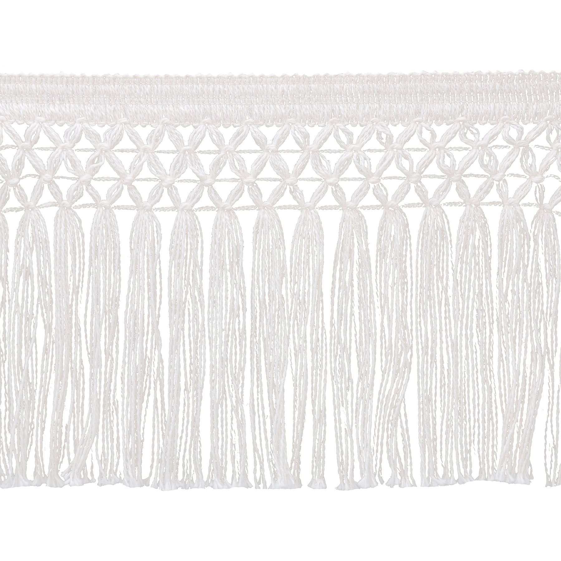 Simplicity® 6" x 10yd. White Chainette Trellis Fringe