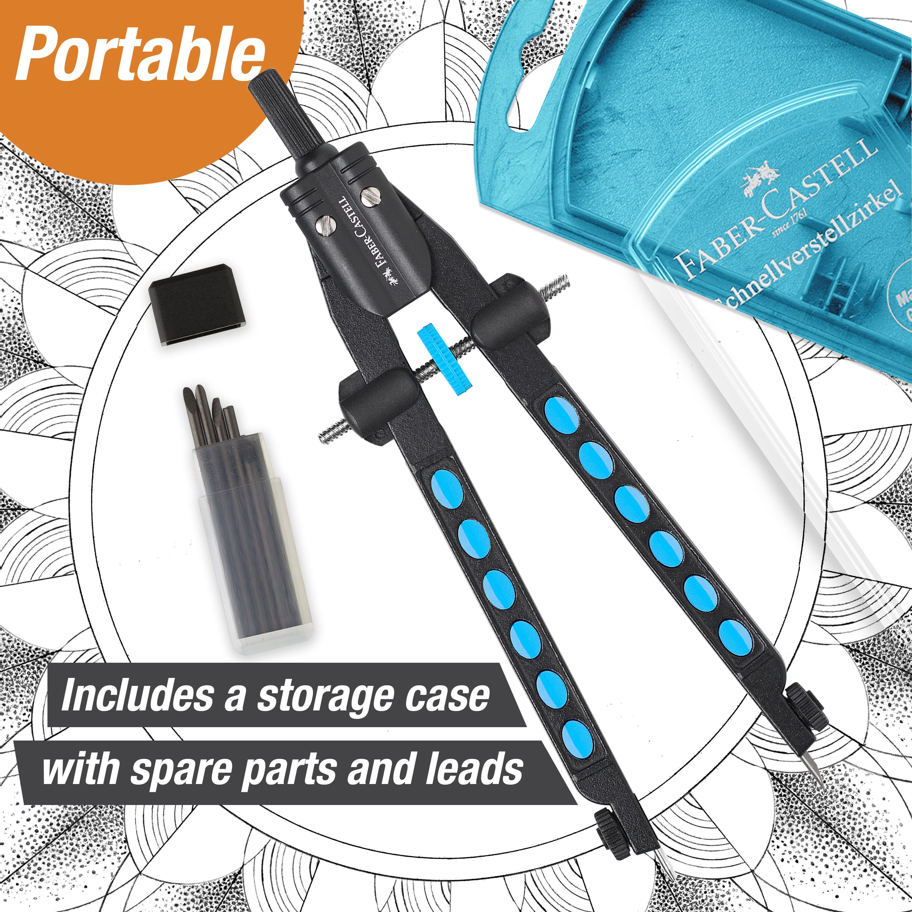 Faber-Castell&#xAE; Pearl Blue Quickset Compass