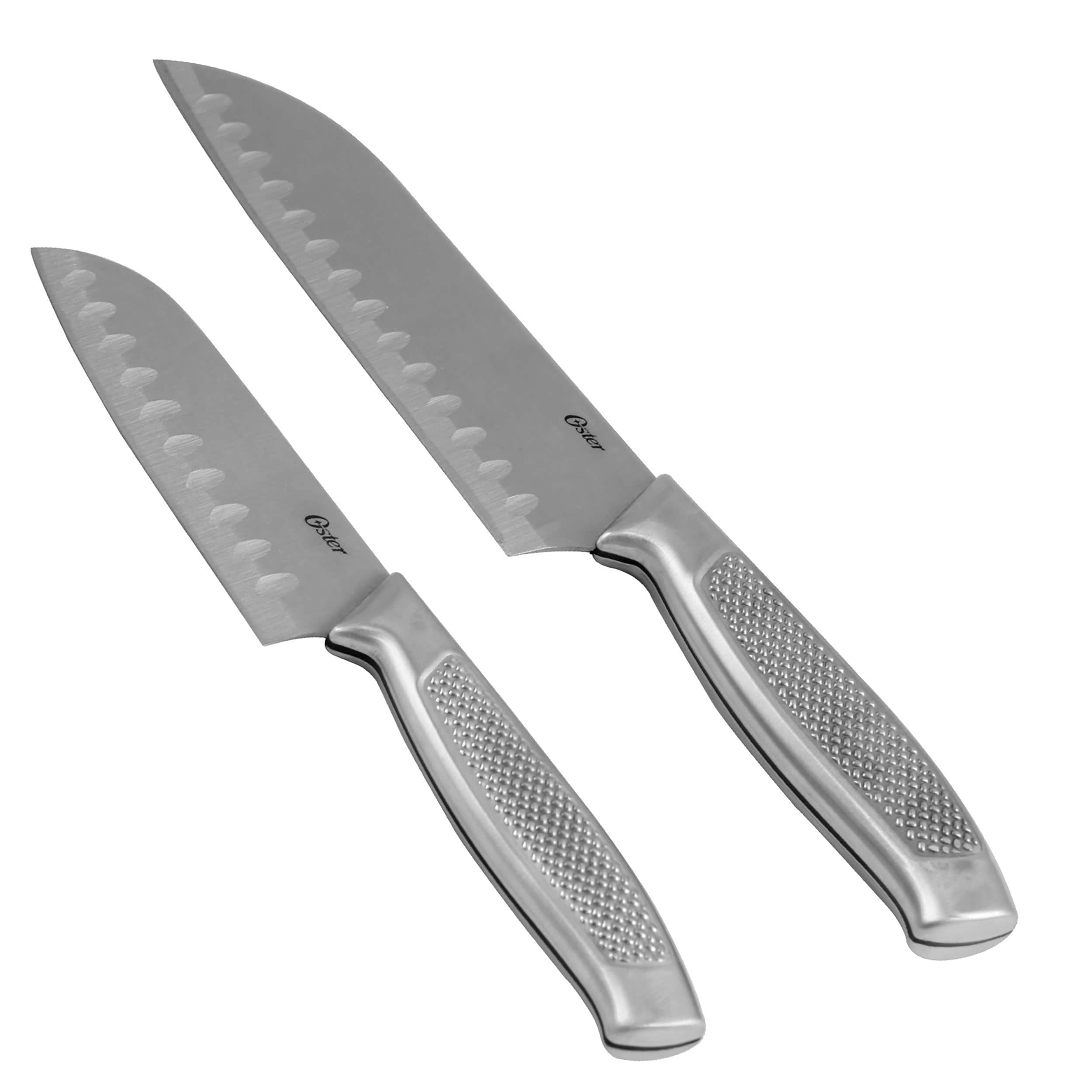 Oster Edgefield Stainless Steel Santoku Knife Set in Silver | Michaels