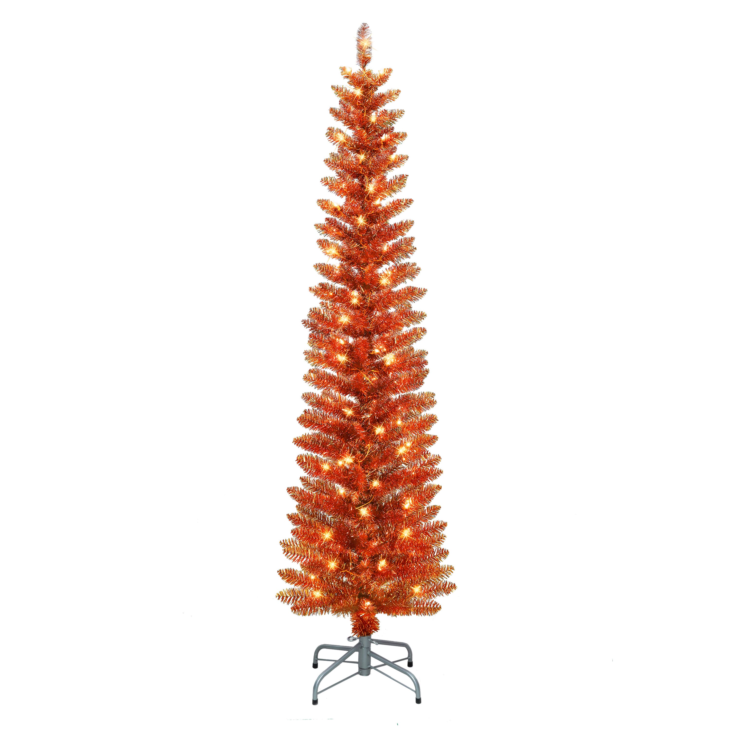 6ft. Pre-Lit Tinsel Artificial Christmas Tree