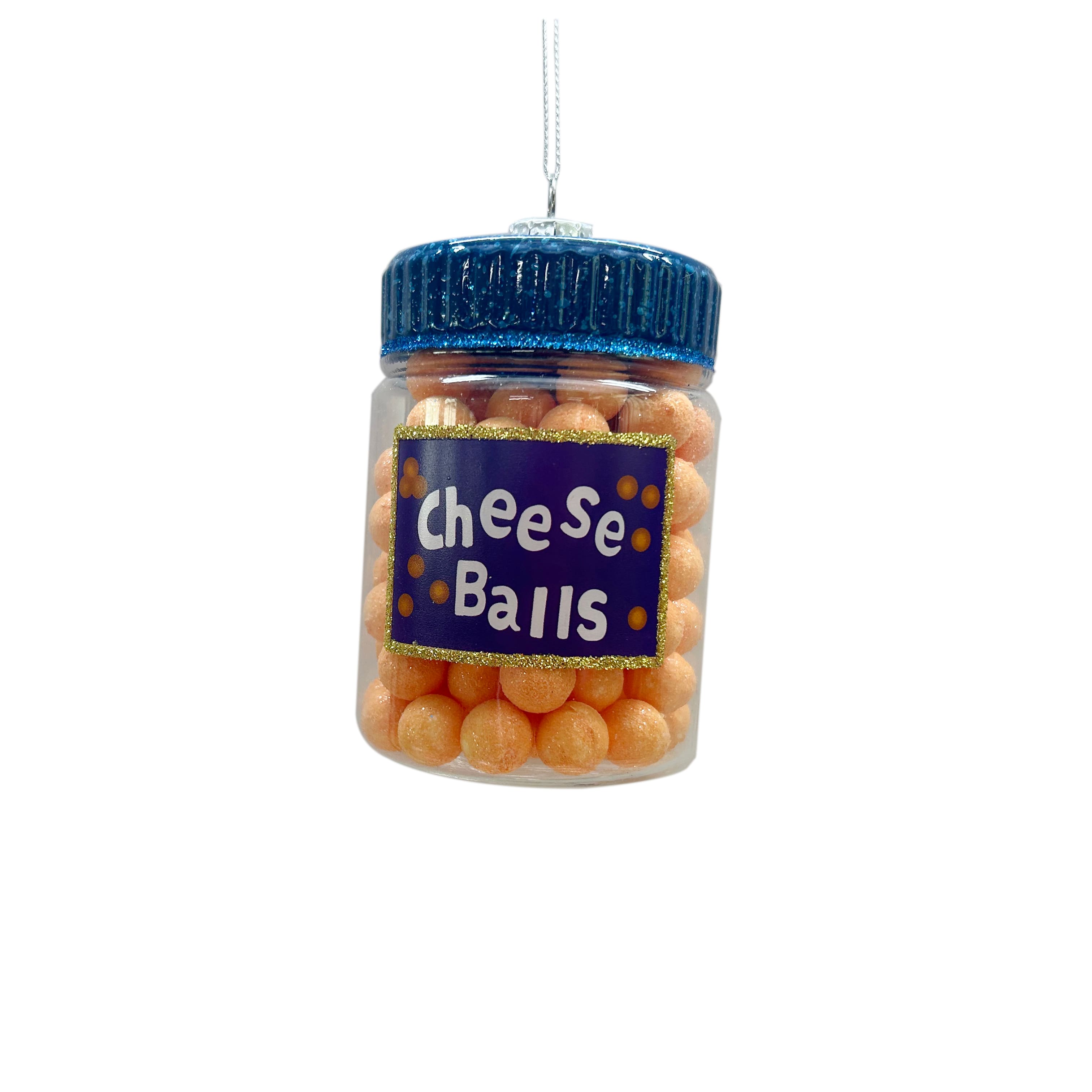 3.75&#x22; Blue &#x26; Orange Cheese Balls Glass Ornament by Ashland&#xAE;