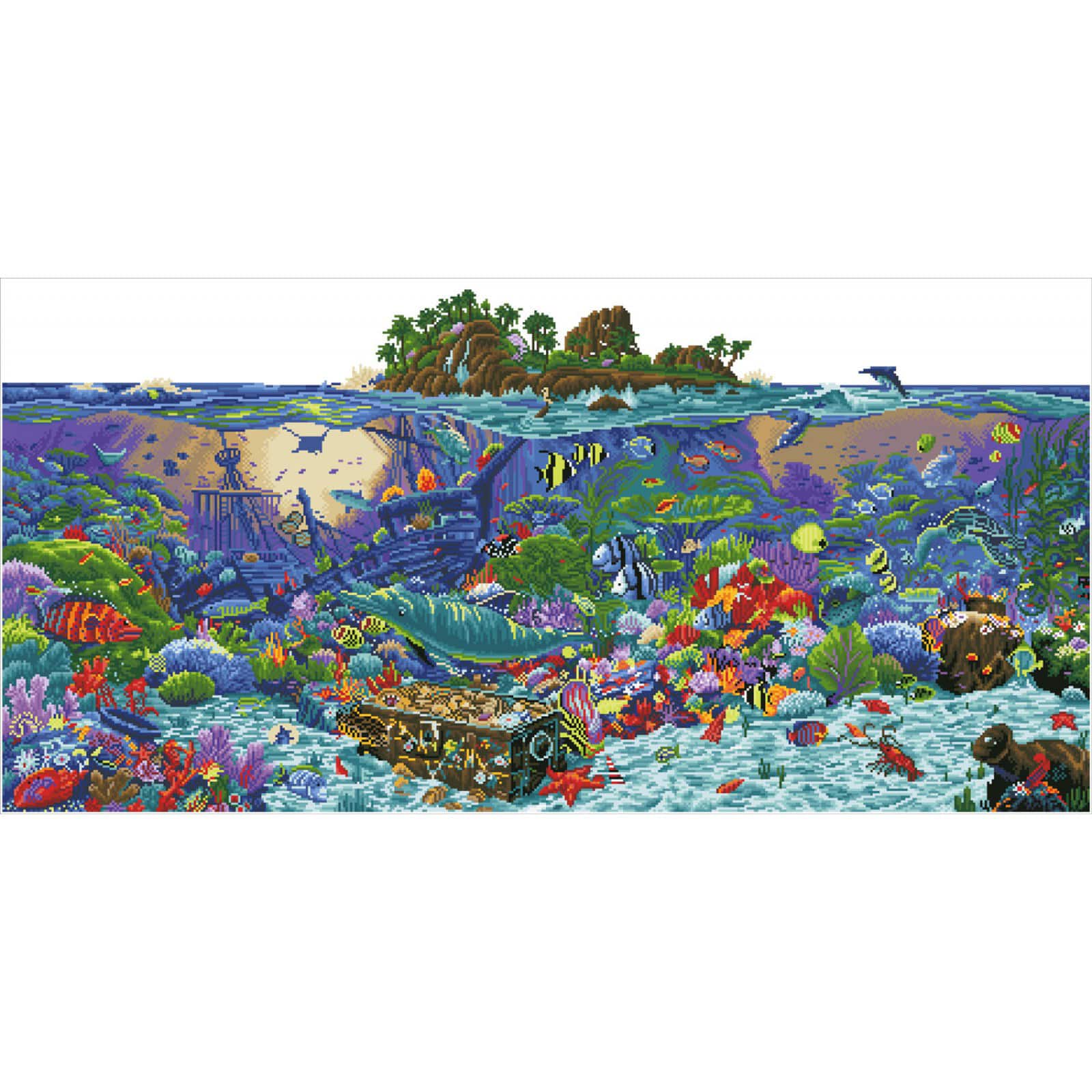 Diamond Dotz&#xAE; Advanced Coral Reef Island Diamond Painting Kit