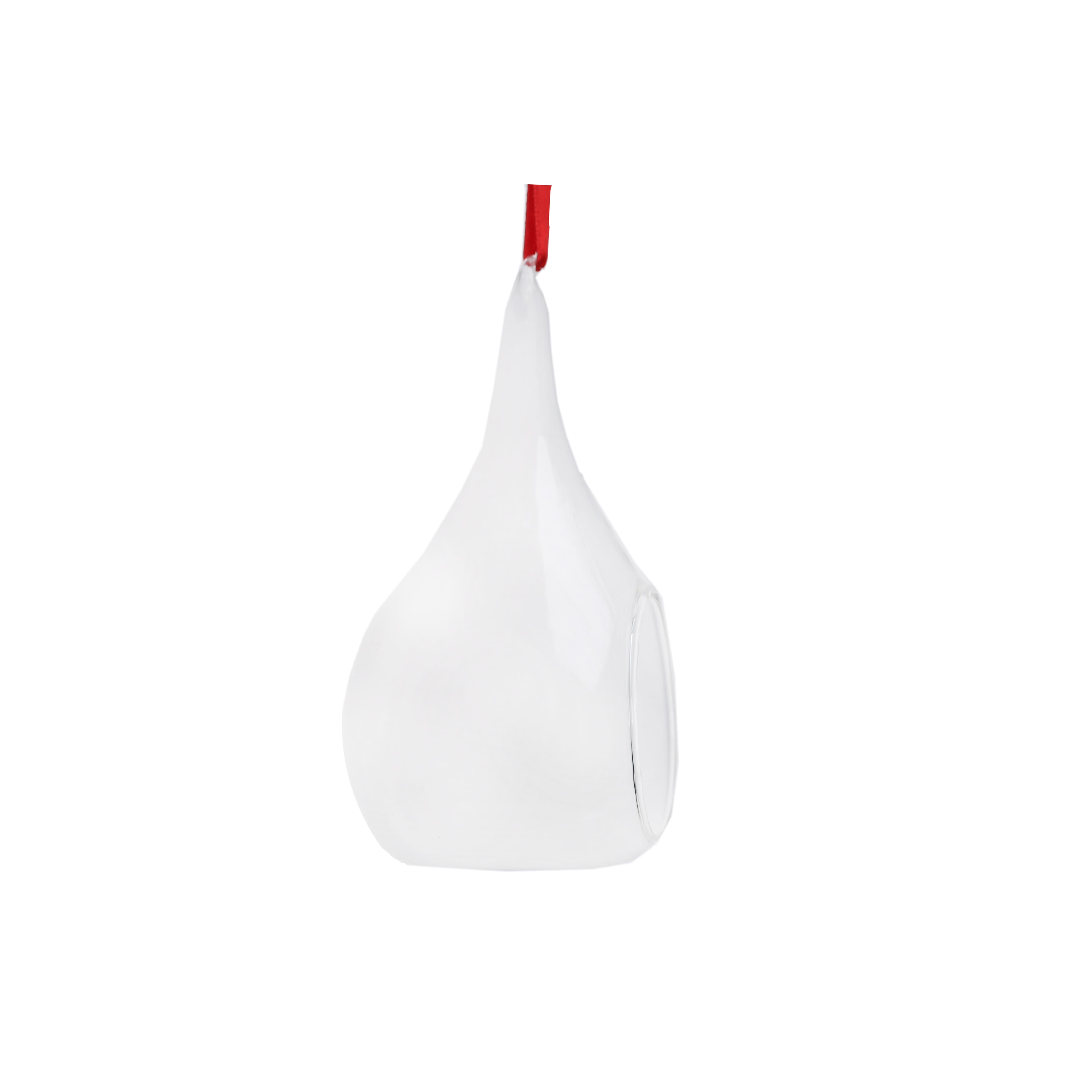 5.5&#x22; Clear Open DIY Glass Flat Drop Ornament by Ashland&#xAE;