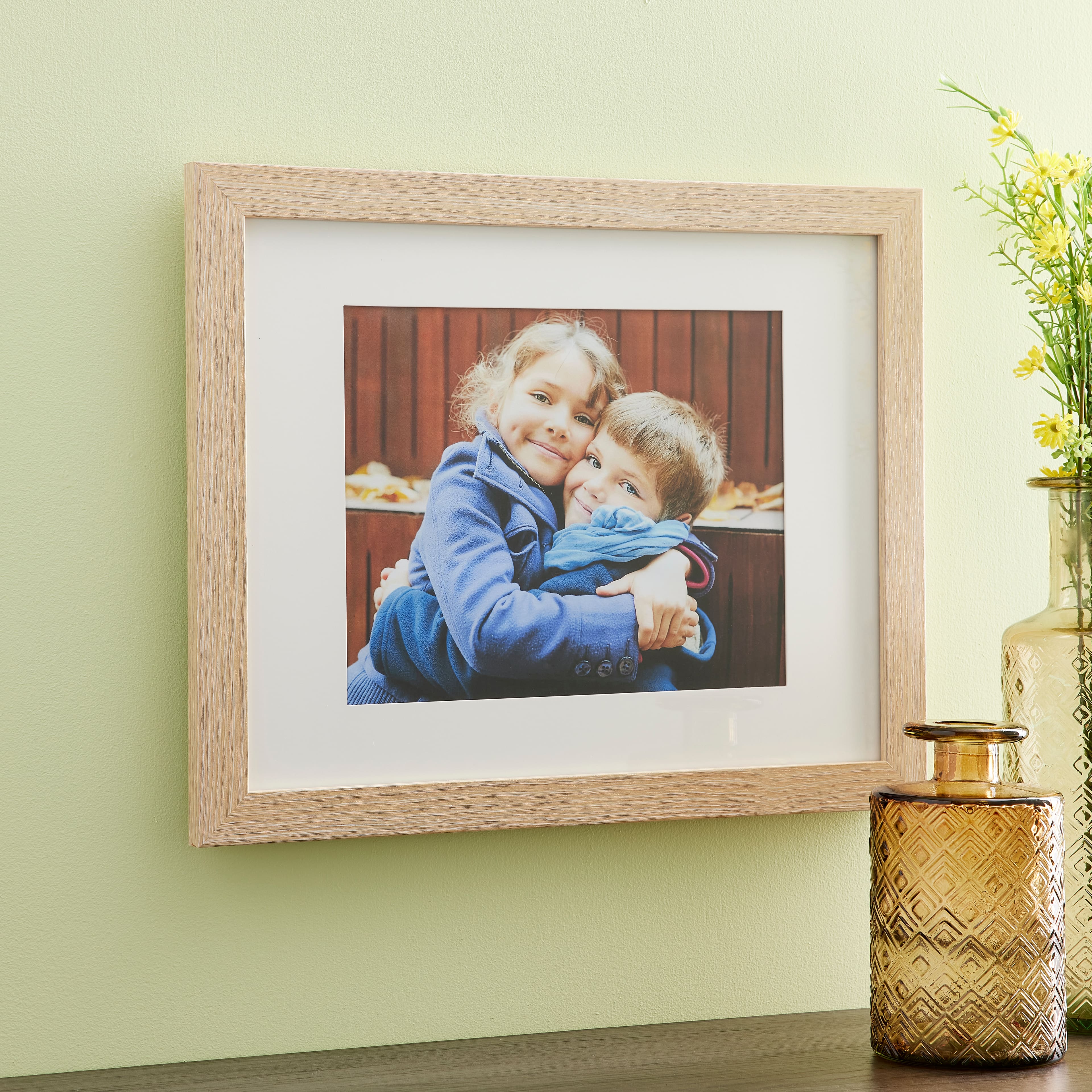 Blonde Belmont Frame with Mat by Studio Décor®