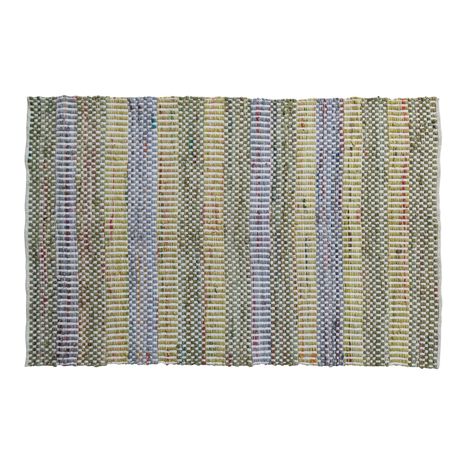 Hello Honey® Woven Cotton Blend Rug with Stripes