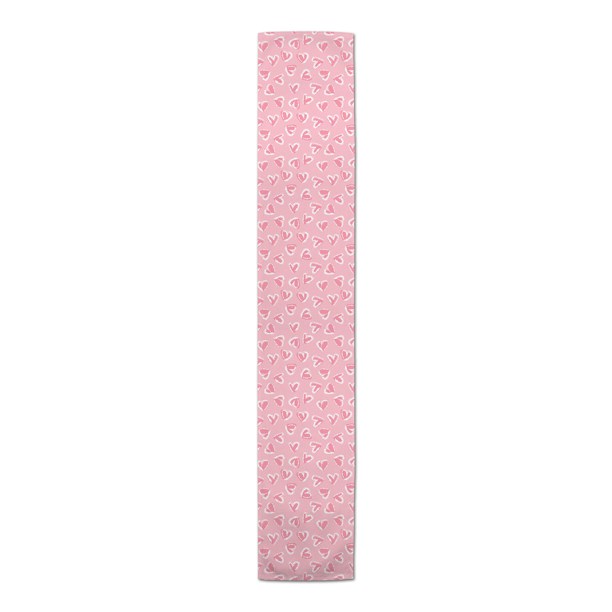 90&#x22; Pink Cute Hearts Table Runner