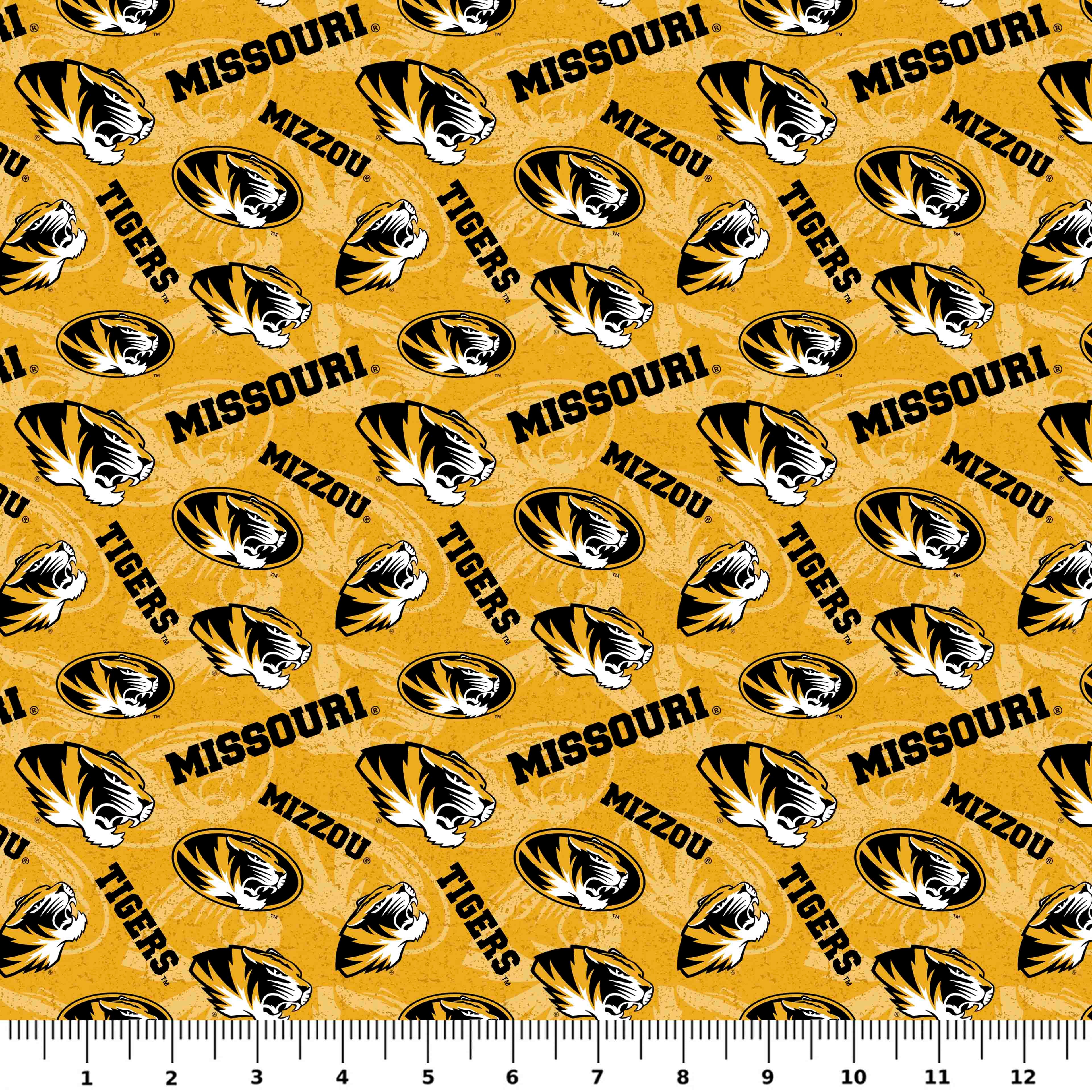 NCAA University of Missouri Tigers Cotton Fabric