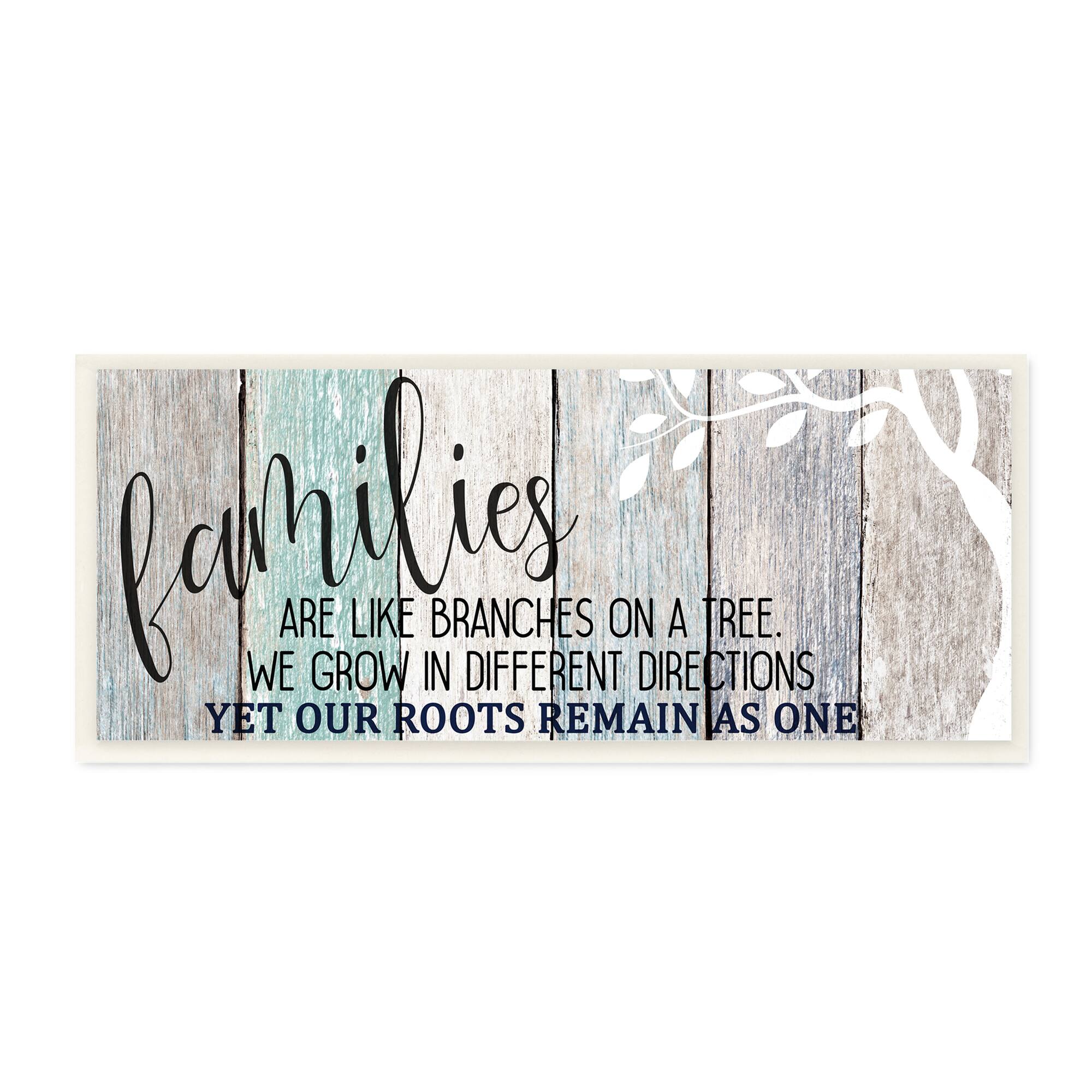 Stupell Industries Families are Branches Wall Plaque
