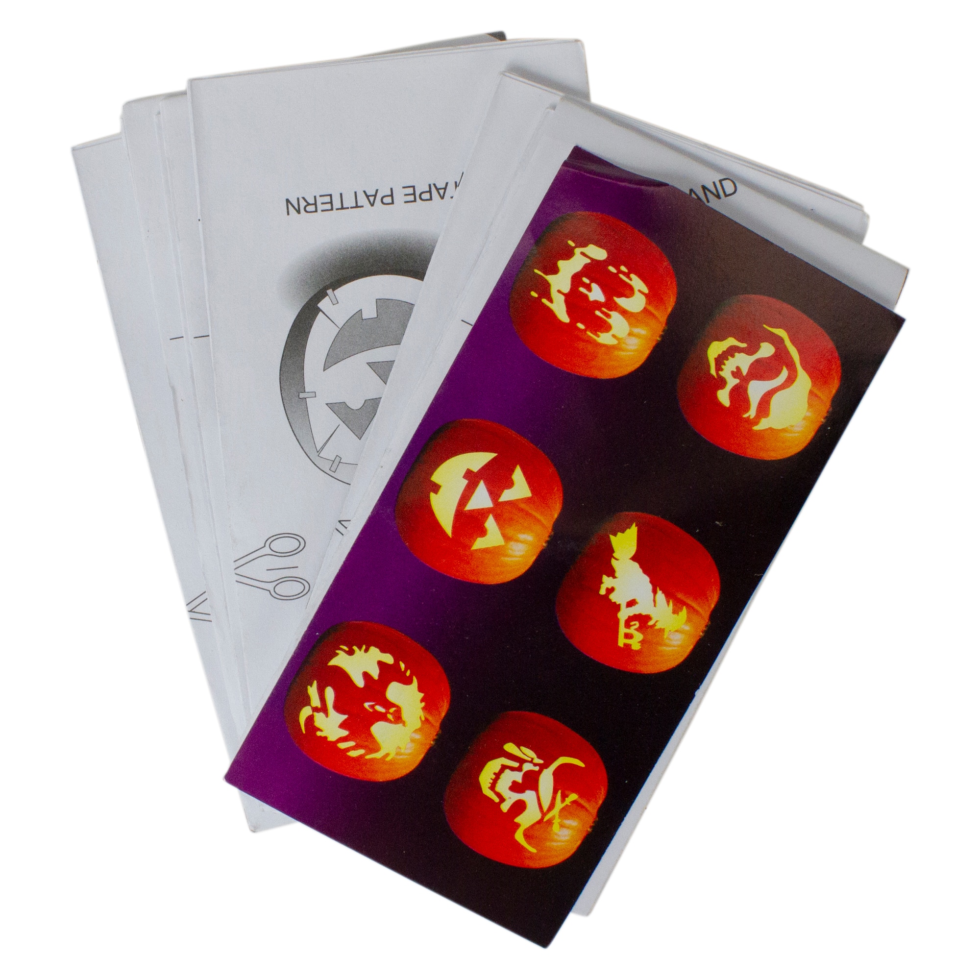 Orange & Blue Pumpkin Carving Kit with Stencils