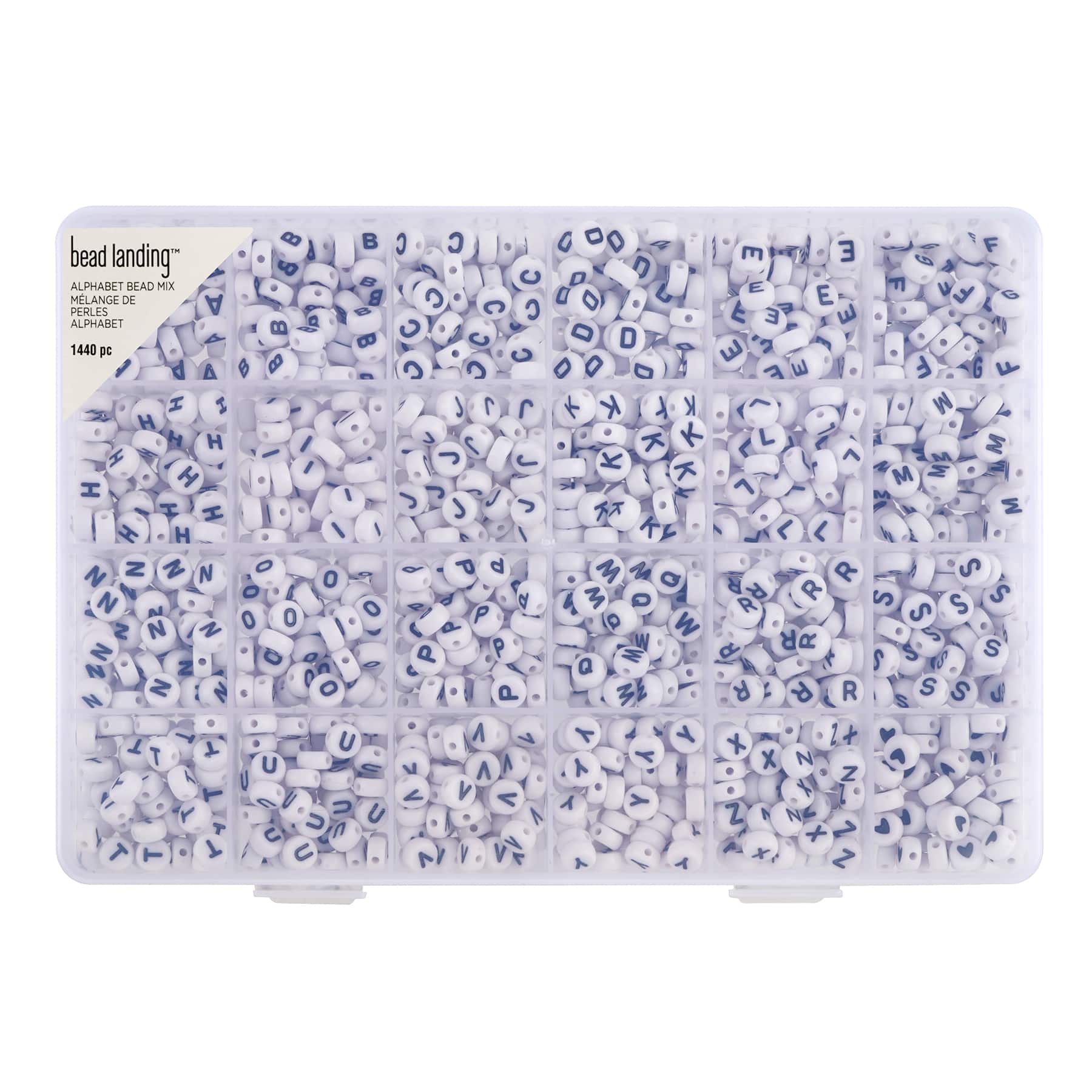 6 Packs: 1,440 ct. (8,640 total) Alphabet Round Beads, 7mm by Bead Landing™