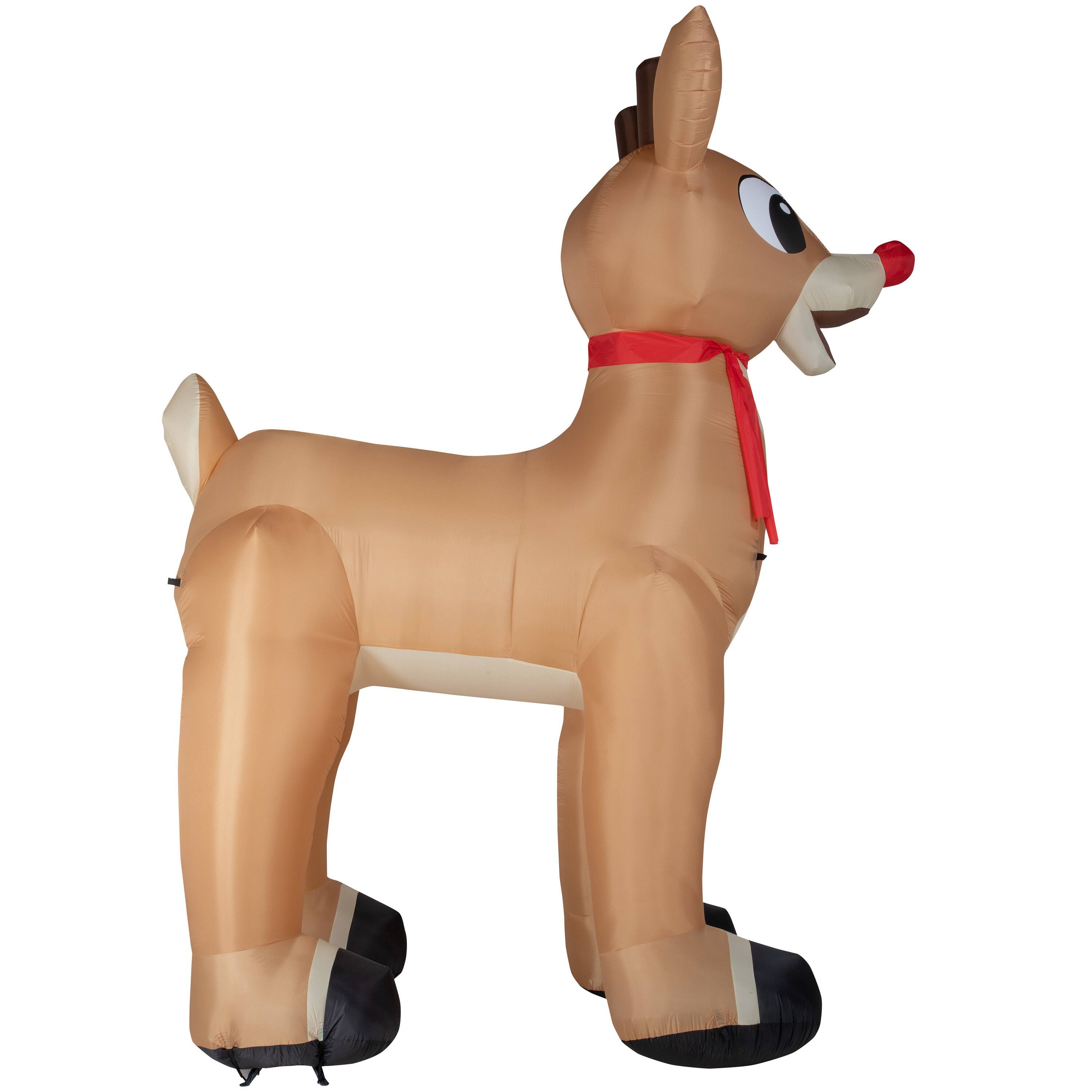 14ft. Airblown&#xAE; Inflatable Standing Rudolph with Scarf