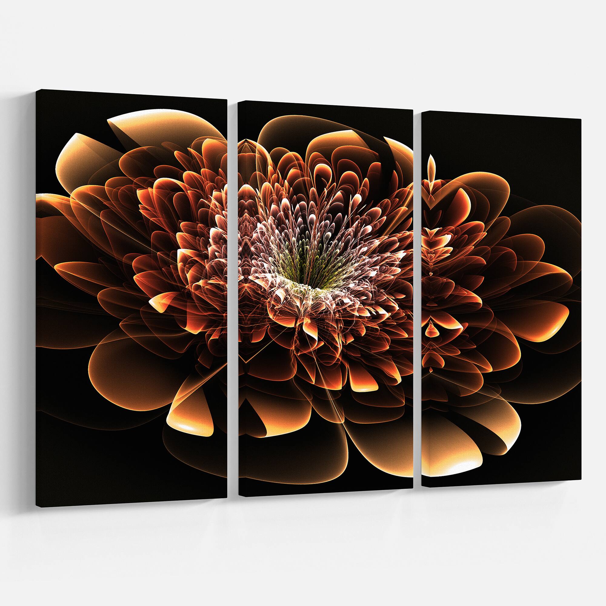 Designart - Brown Fractal Flower