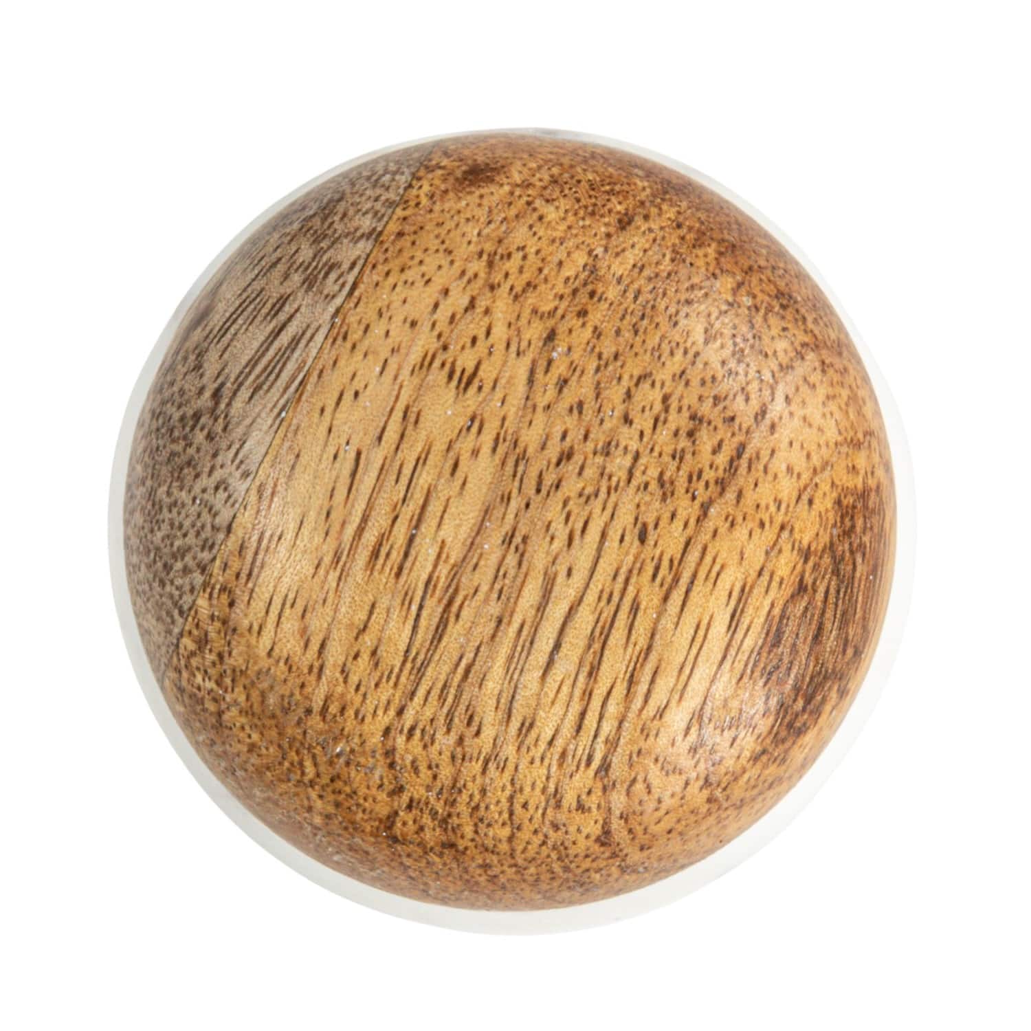 Hello Honey® 3.25" White Marble & Mango Wood Pinch Pot with Lid