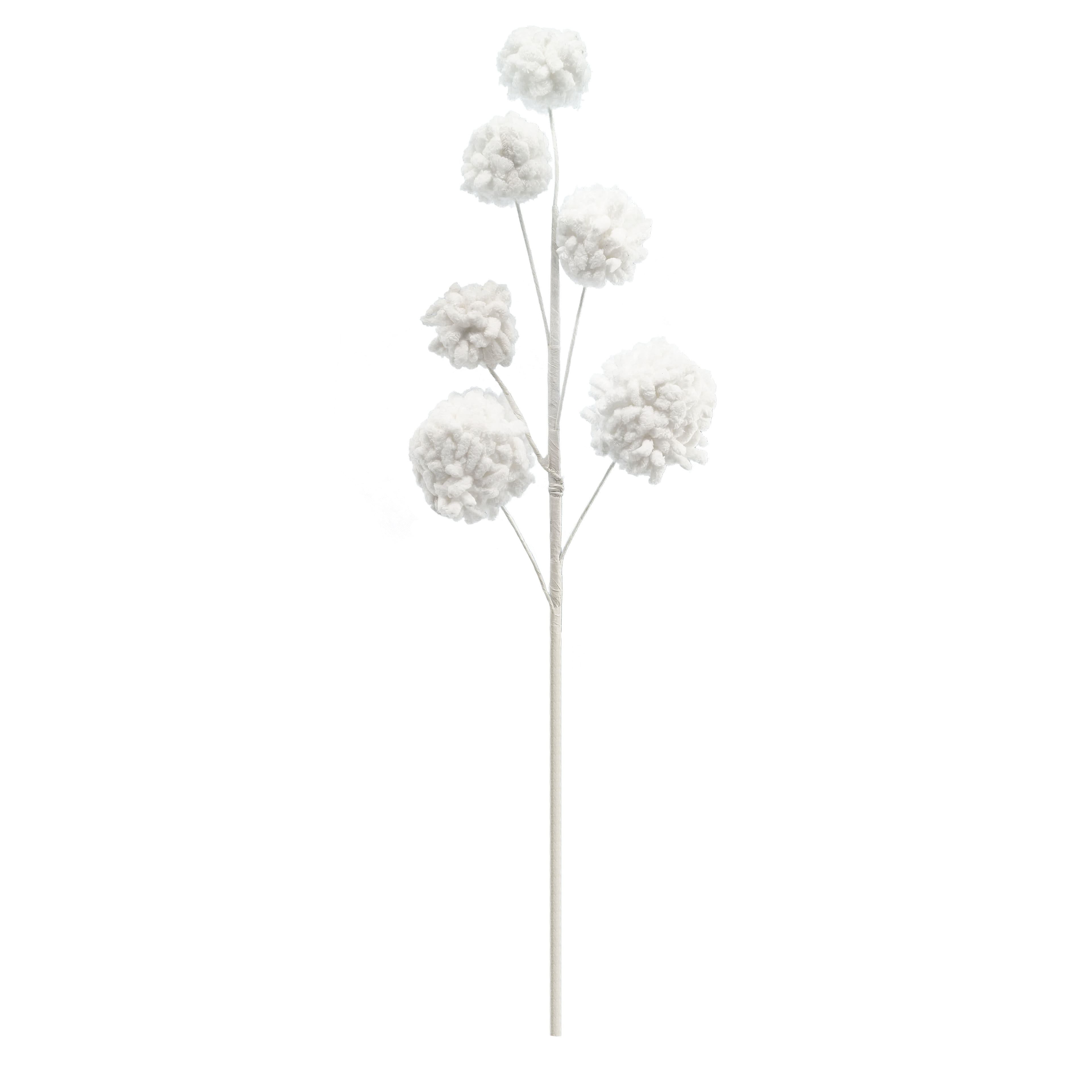 27&#x22; White Pom Pom Stem by Ashland&#xAE;