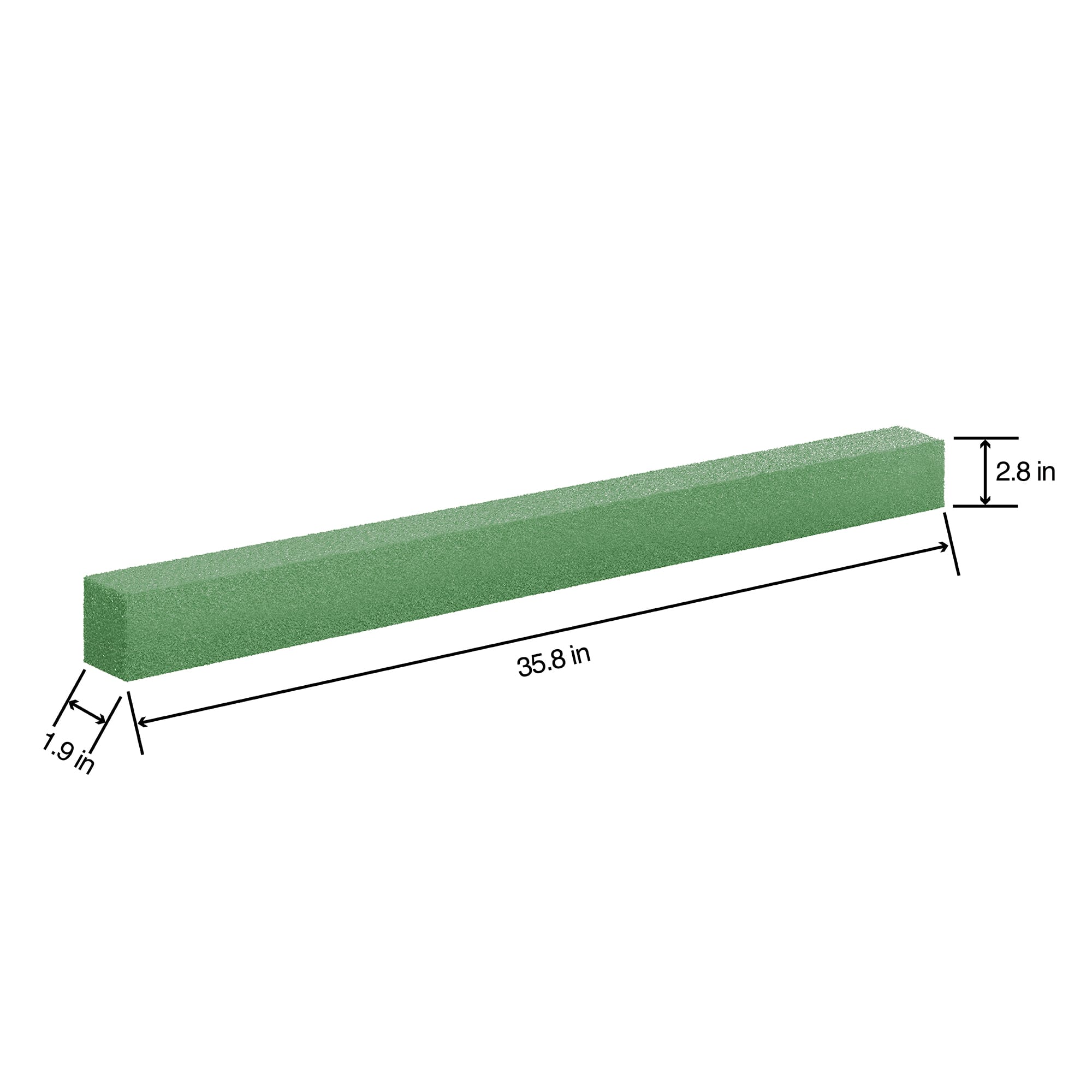 FloraCraft&#xAE; FloraF&#x14D;M&#xAE; 35.75&#x22; x 2&#x22; x 2.75&#x22; Green D&#xE9;coBar&#x2122; Foam Blocks, 2ct.