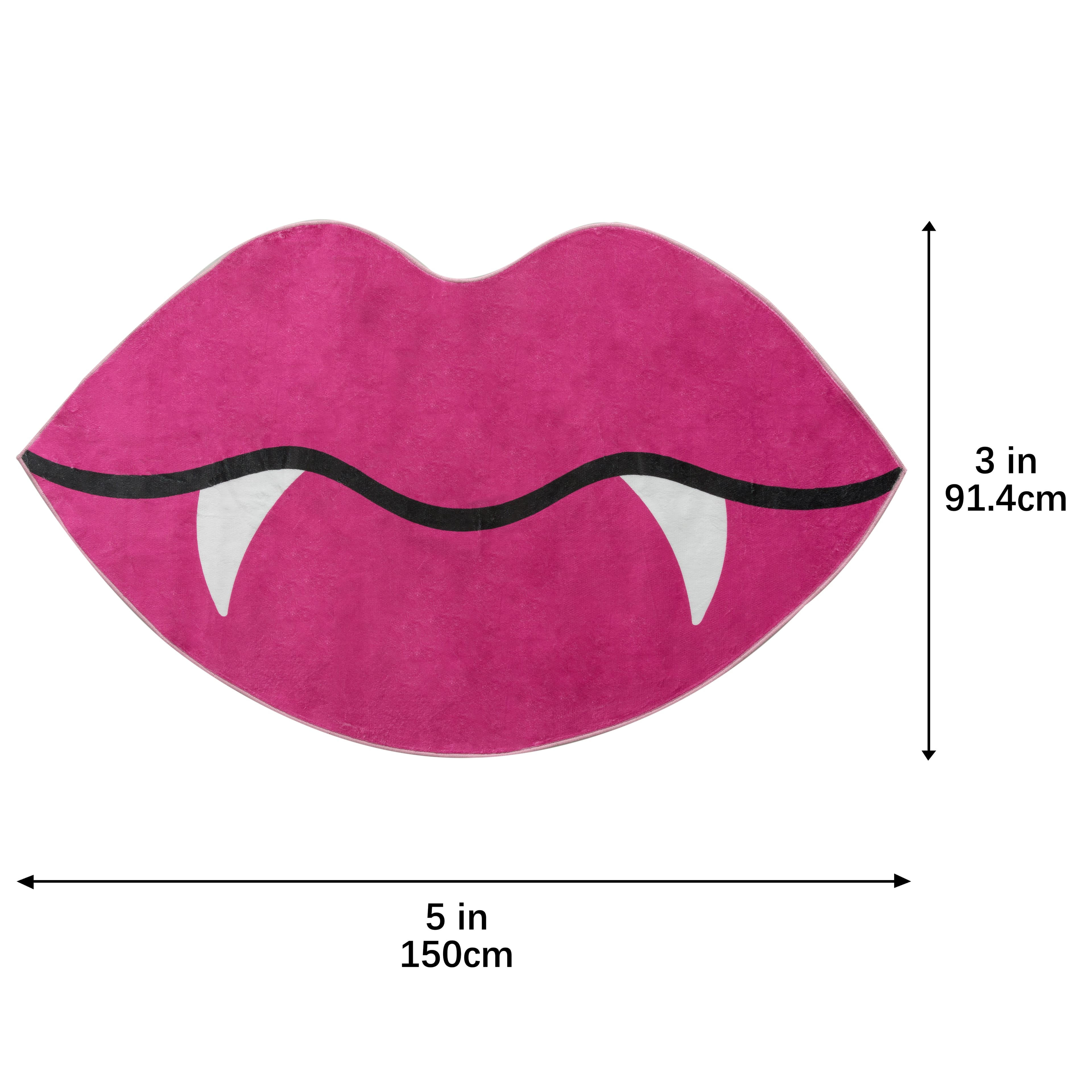 3ft. x 5ft. Hot Pink Vampire Lips Washable Area Rug by Ashland&#xAE;