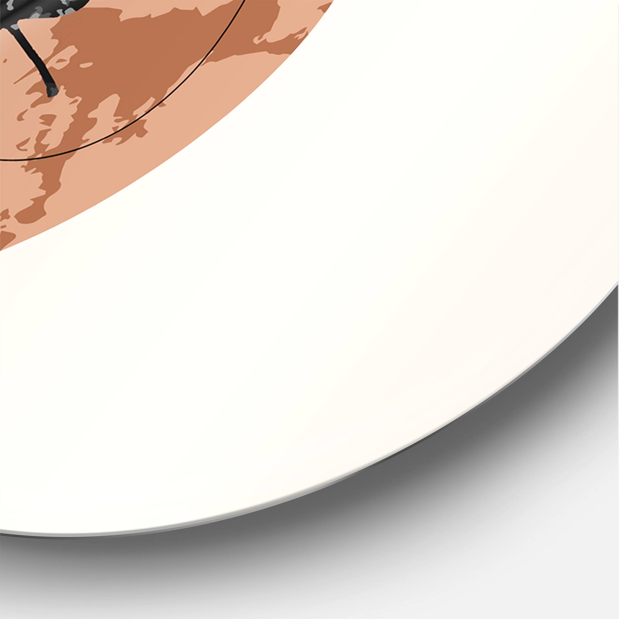 Designart - Abstract Shapes & Tropical Monstera Leaves - Modern Metal Circle Wall Art