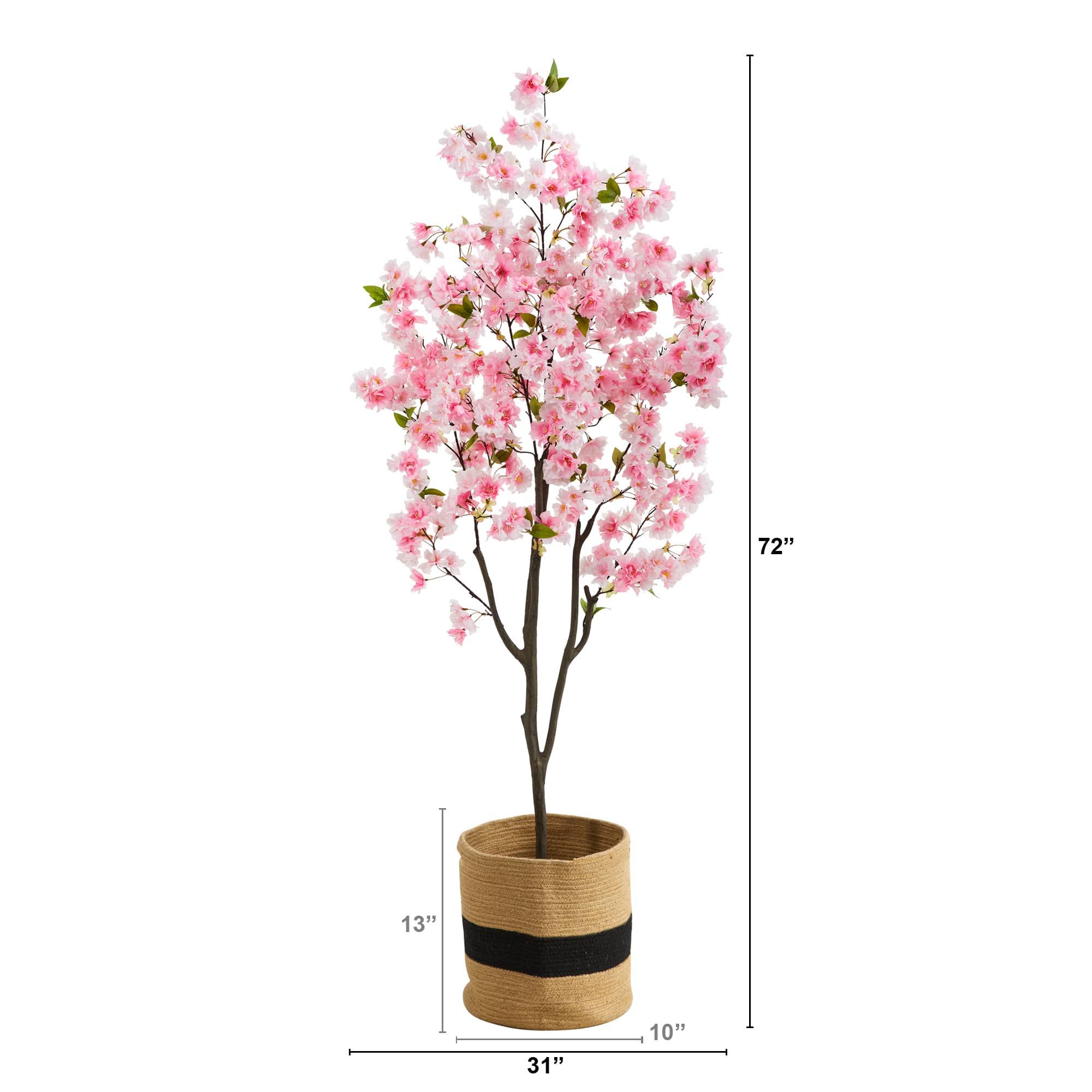 6ft. Artificial Cherry Blossom Tree with Basket