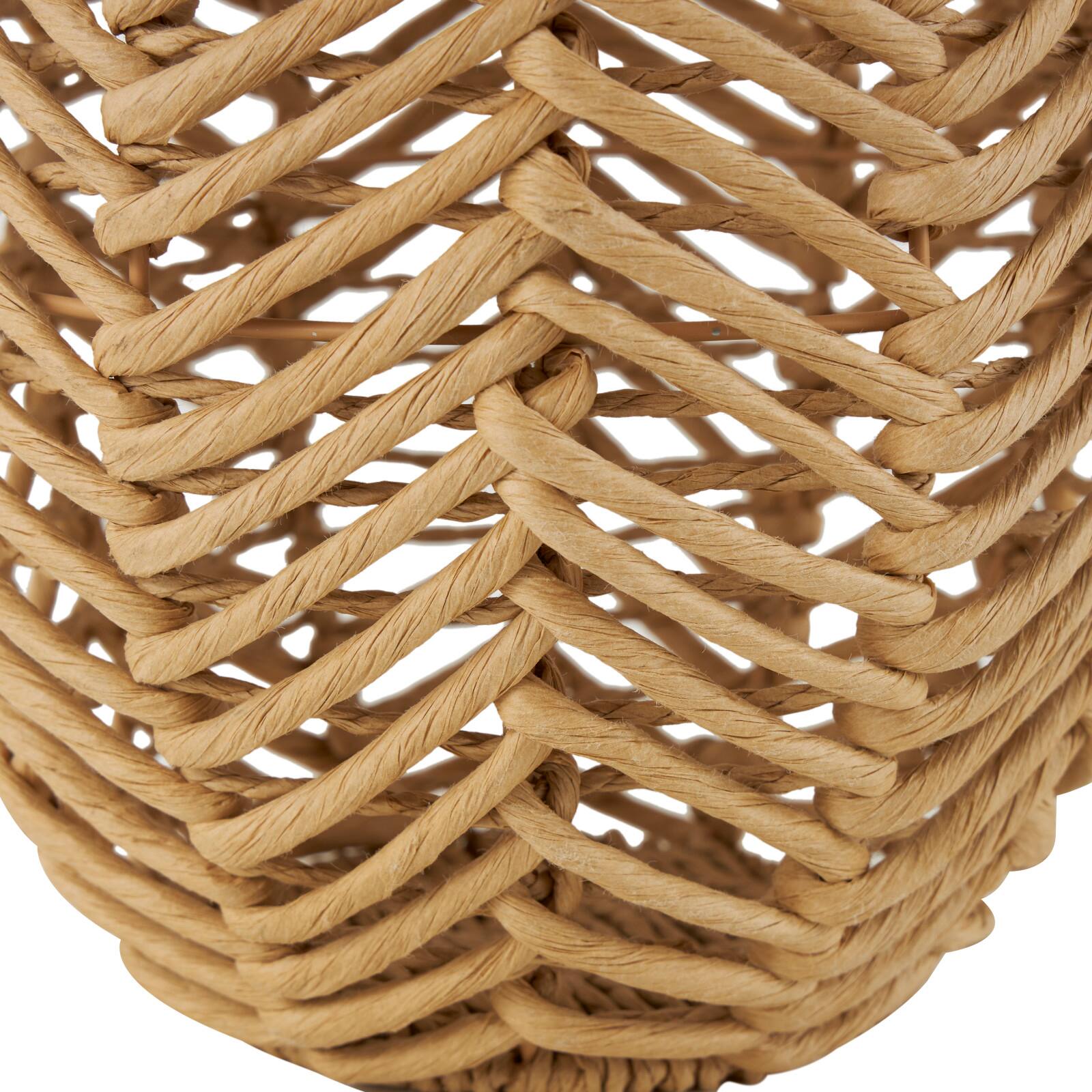 17&#x22; Brown Seagrass Handmade Woven Vase