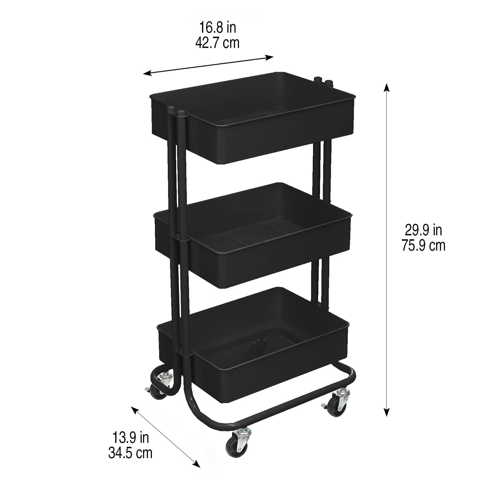 Lexington 3-Tier Rolling Cart by Simply Tidy®