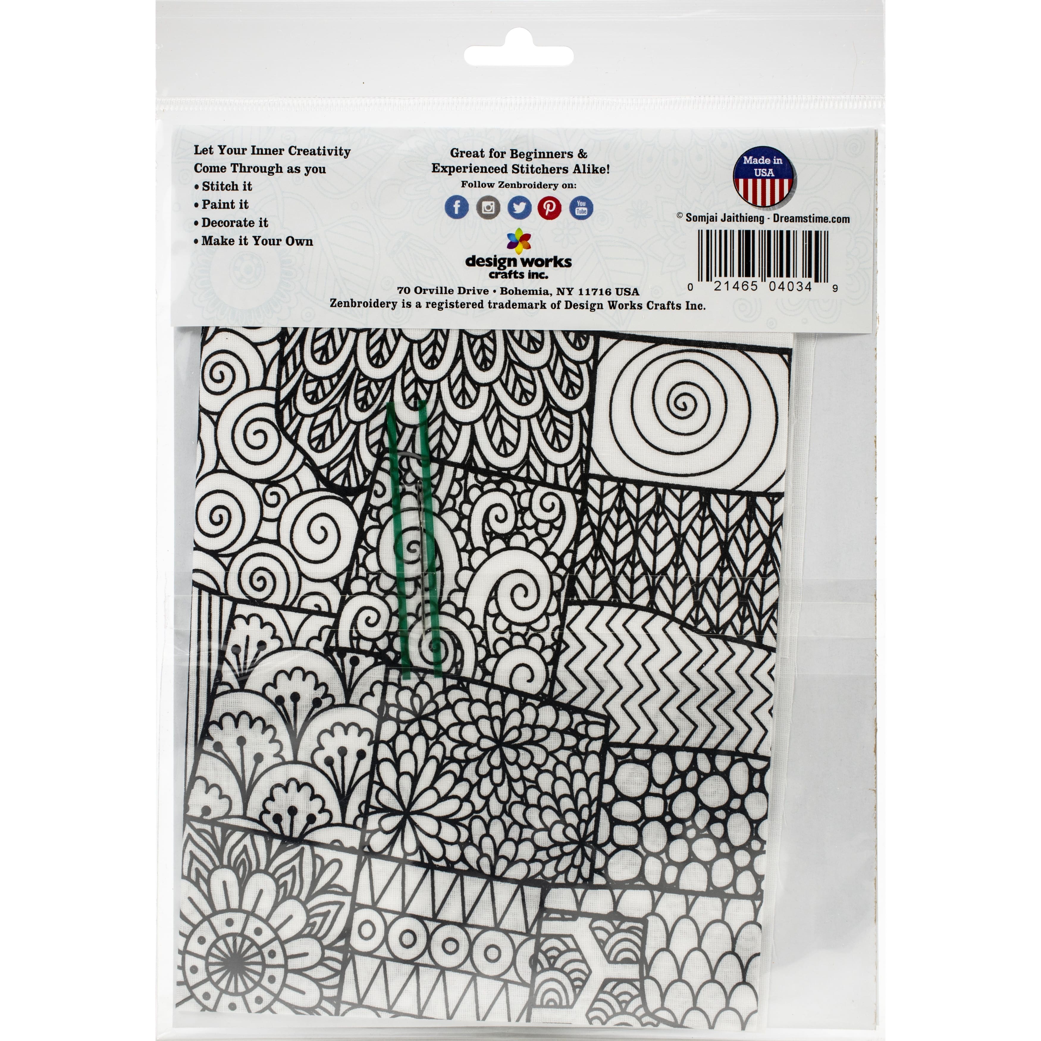 Design Works&#xAE; Zenbroidery&#x2122; U.S.A. Map Stamped Embroidery Kit