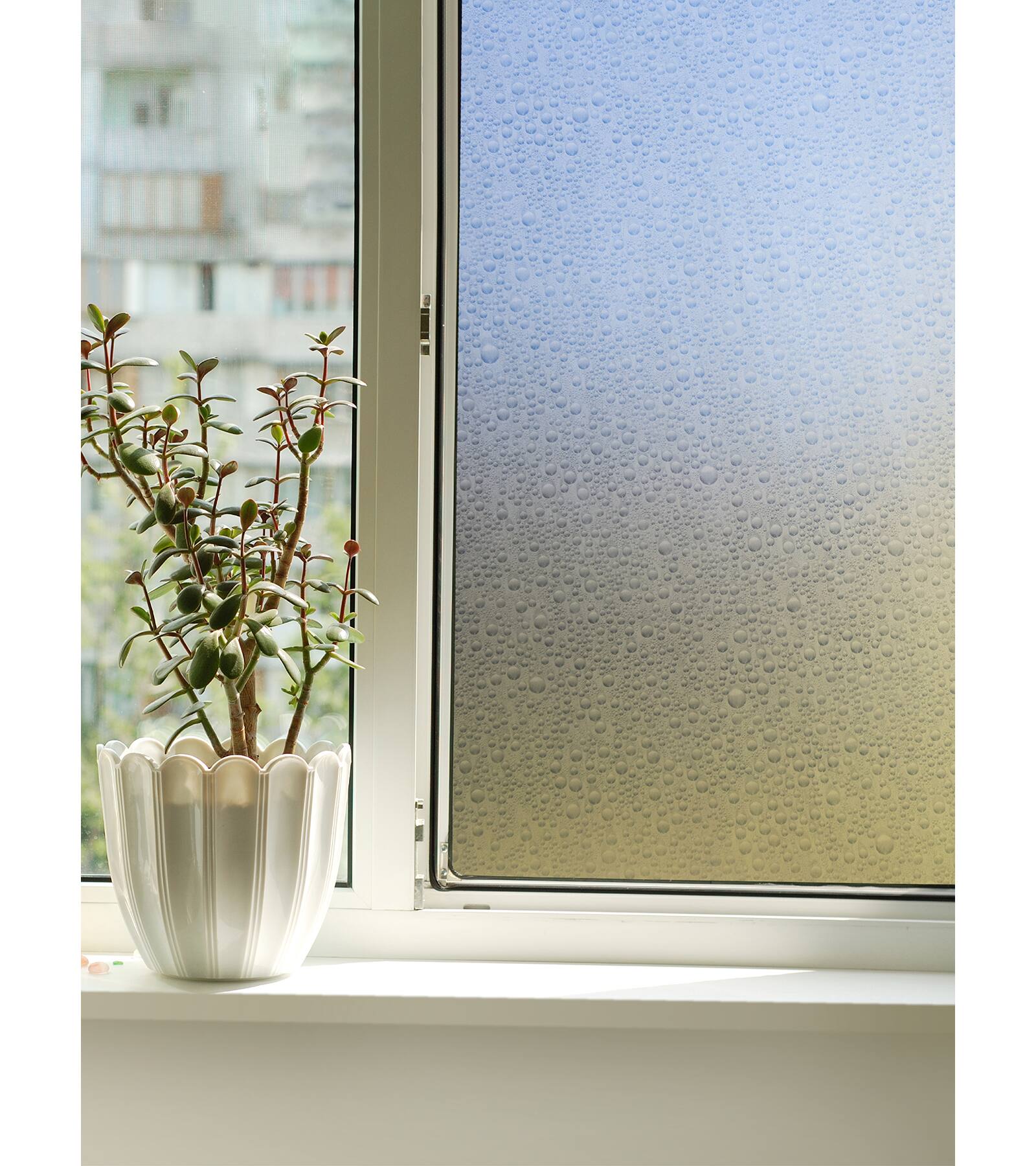 Fablon Blue Waterdrop Window Film