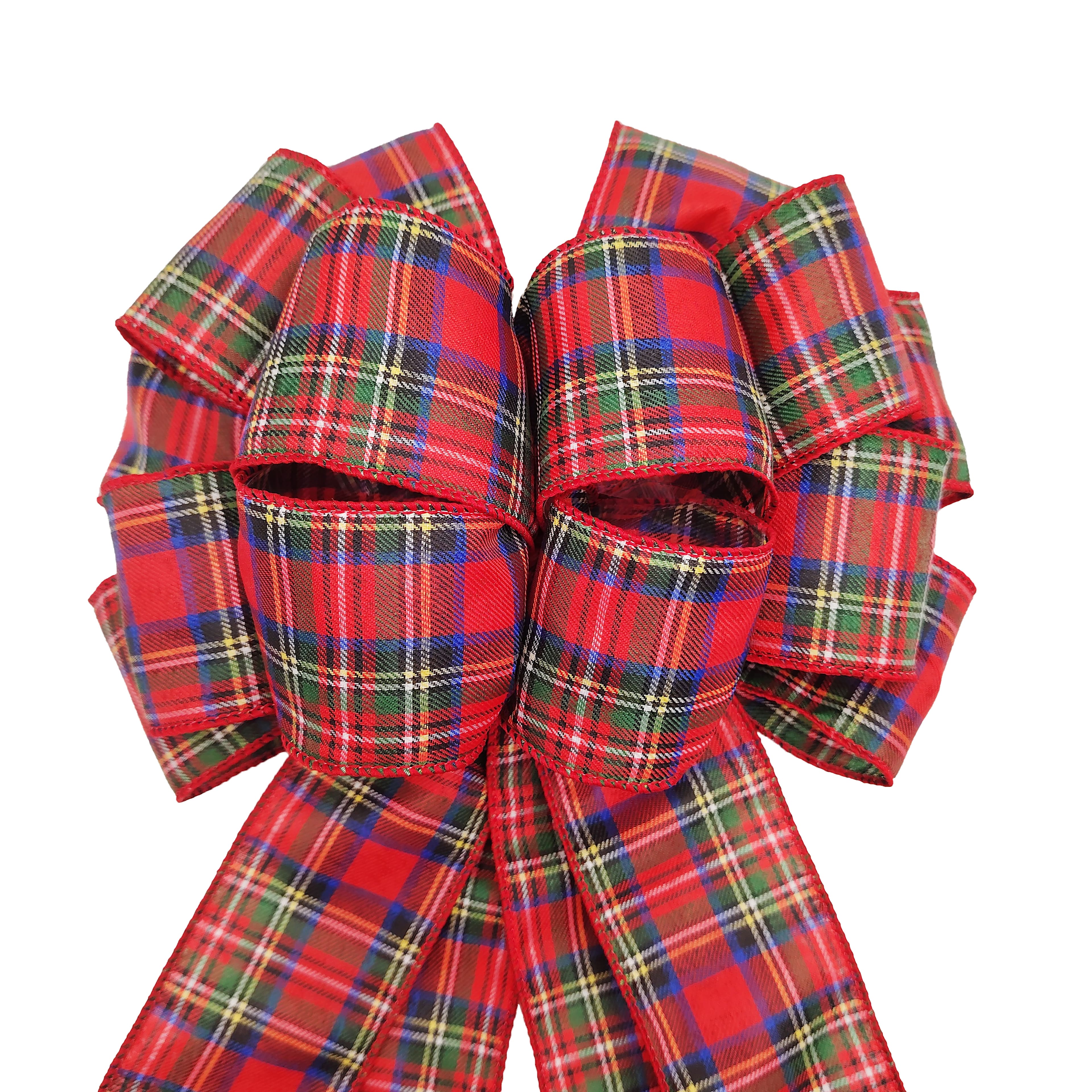 20.5&#x22; Red Tartan Plaid Tree Bow by Celebrate It&#xAE;