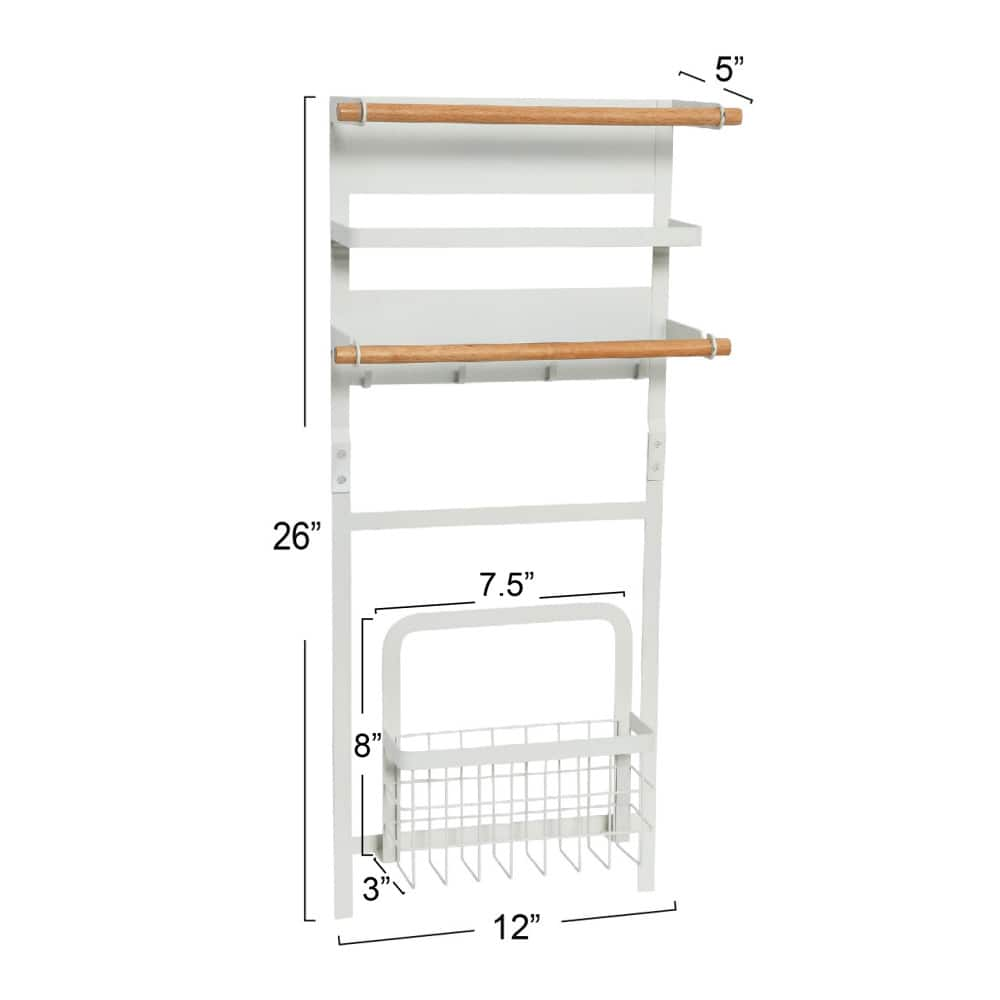 Household Essentials 26&#x22; Metal Magnetic Organizer Rack