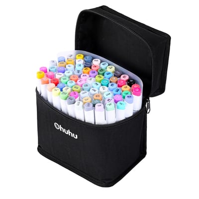 Ohuhu Markers Review, 80 Marker Set, Best Cheap Markers for a Beginner ? 