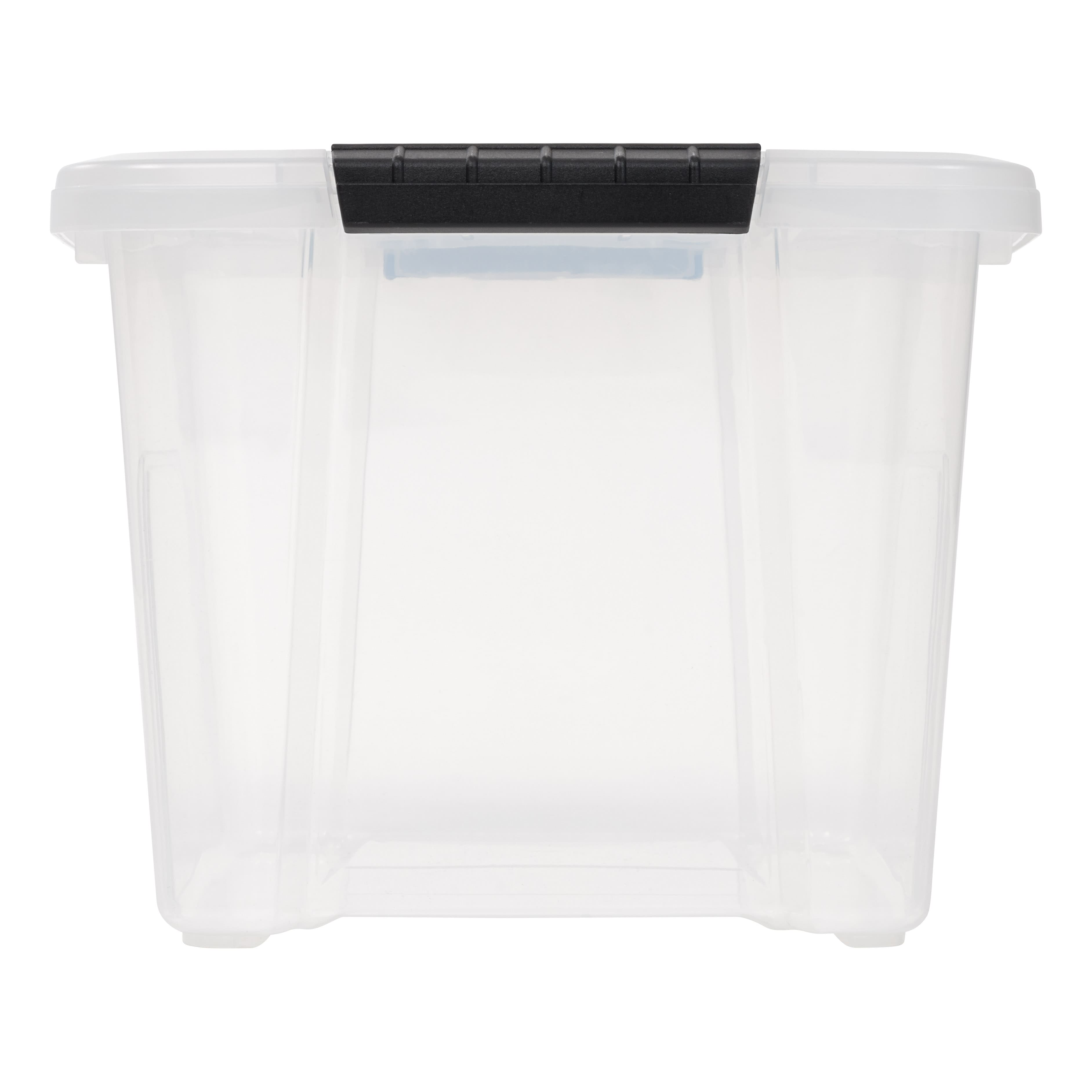 IRIS&#xAE; 20.5qt. Buckled Clear Boxes with Clear Buckle Lids, 6ct.