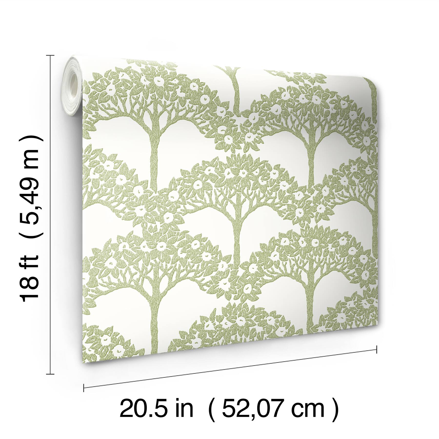 NuWallpaper Finley Green Peel & Stick Wallpaper