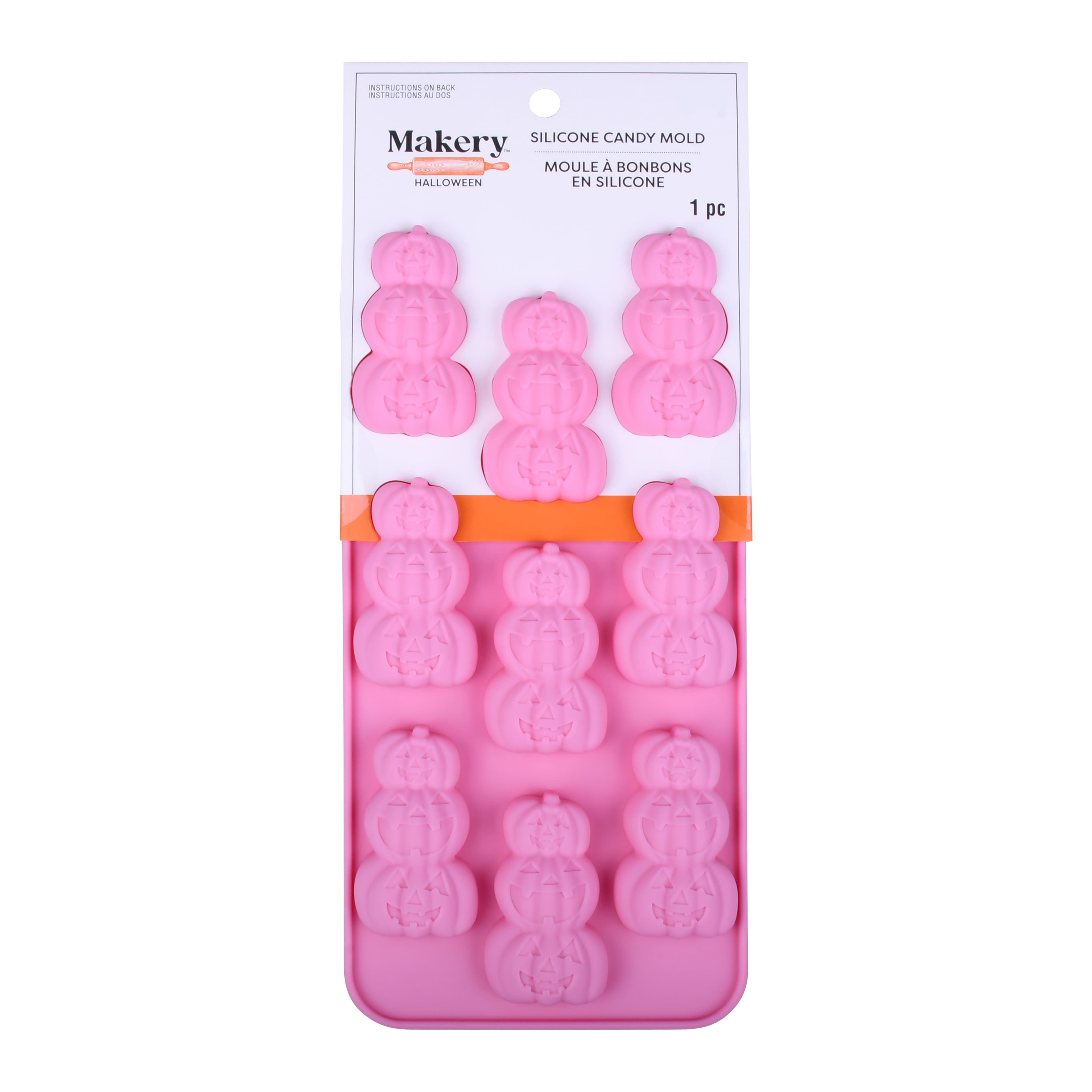 Stacked Jack-o&#x27;-Lanterns Silcone Candy Mold by Makery&#x2122;