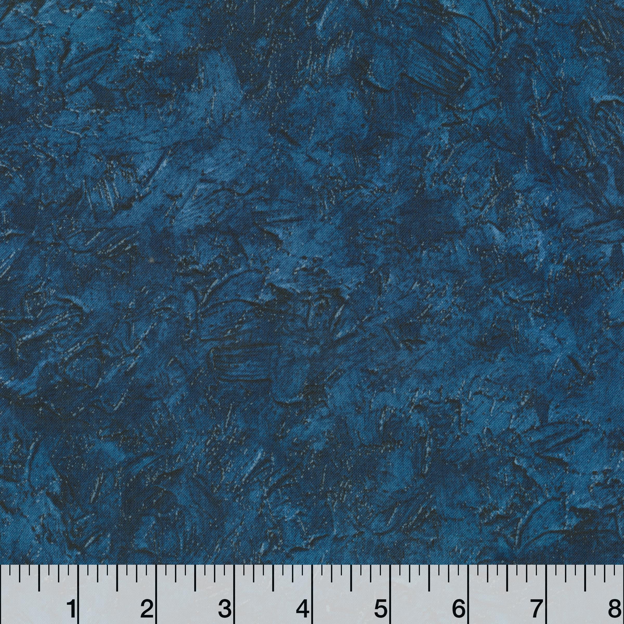 Robert Kaufman Midnight Blue Brush Strokes Cotton Fabric