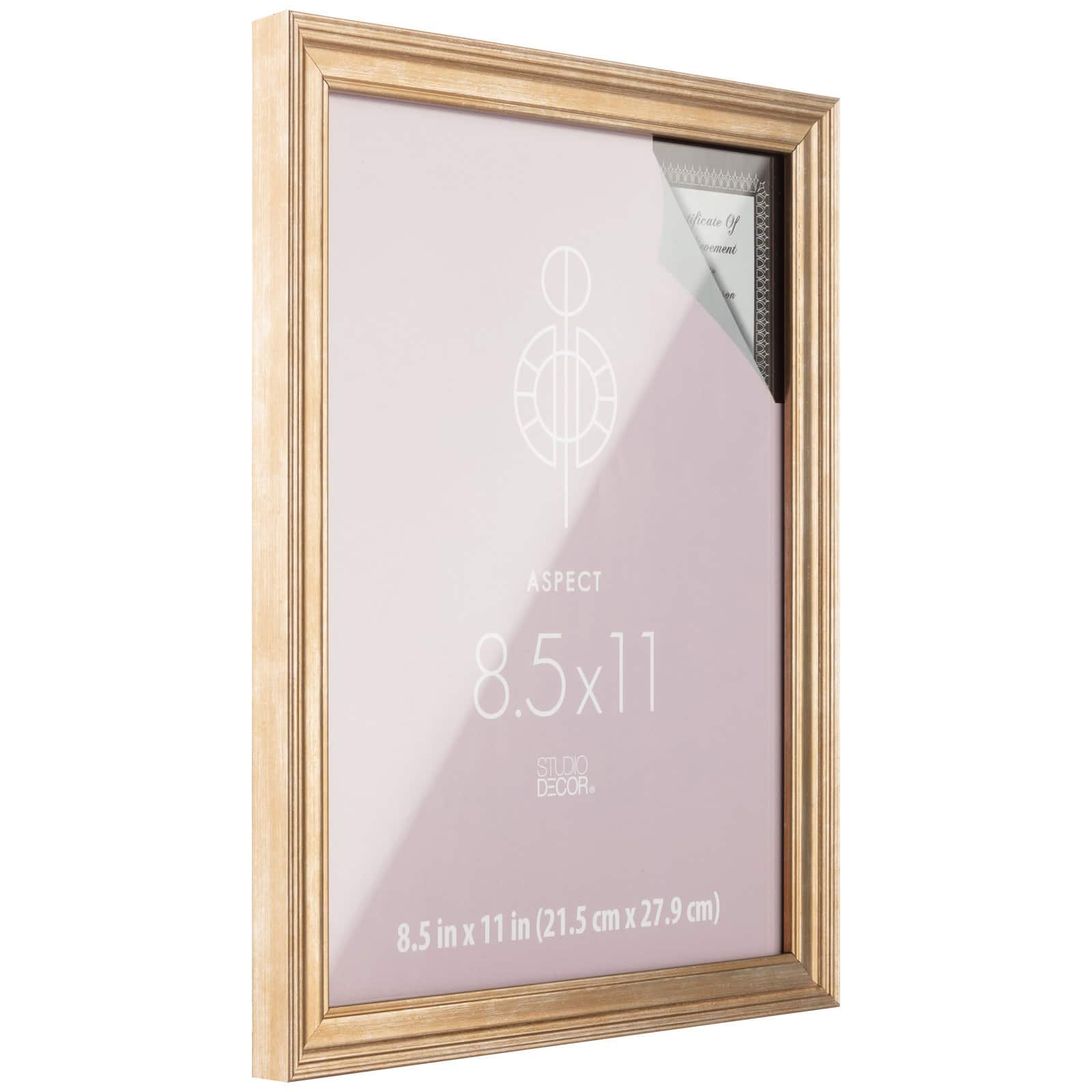 Aspect 8.5" x 11" Gold Narrow Frame by Studio Décor®