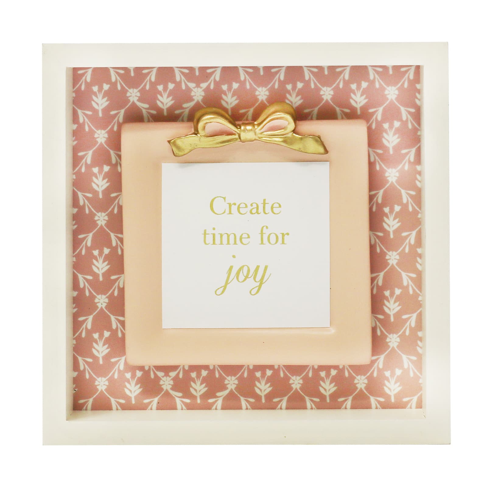6&#x22; Time for Joy Framed Block Tabletop D&#xE9;cor by Ashland&#xAE;