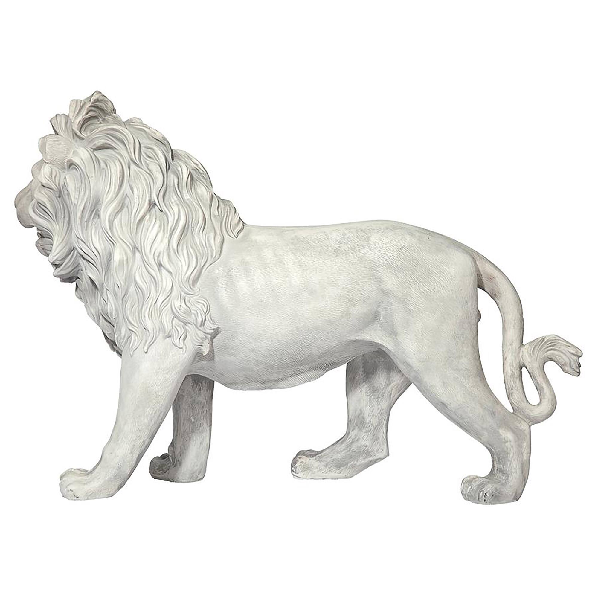 Design Toscano 25.5" Regal Lion Sentinel of Grisham Manor Statue with Left Foot Forward